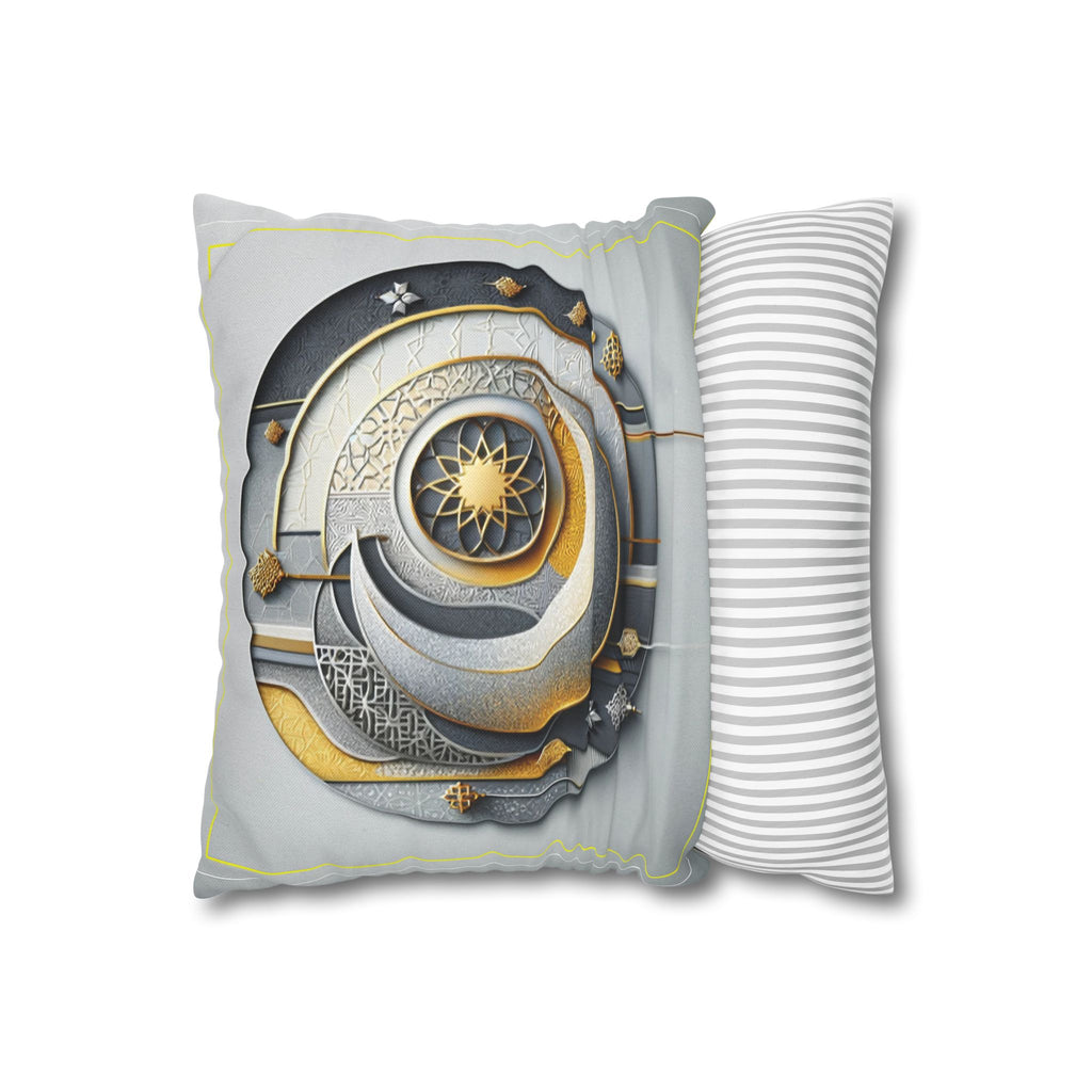 Islamic Art, Light-grey  - Polyester Square Pillowcase