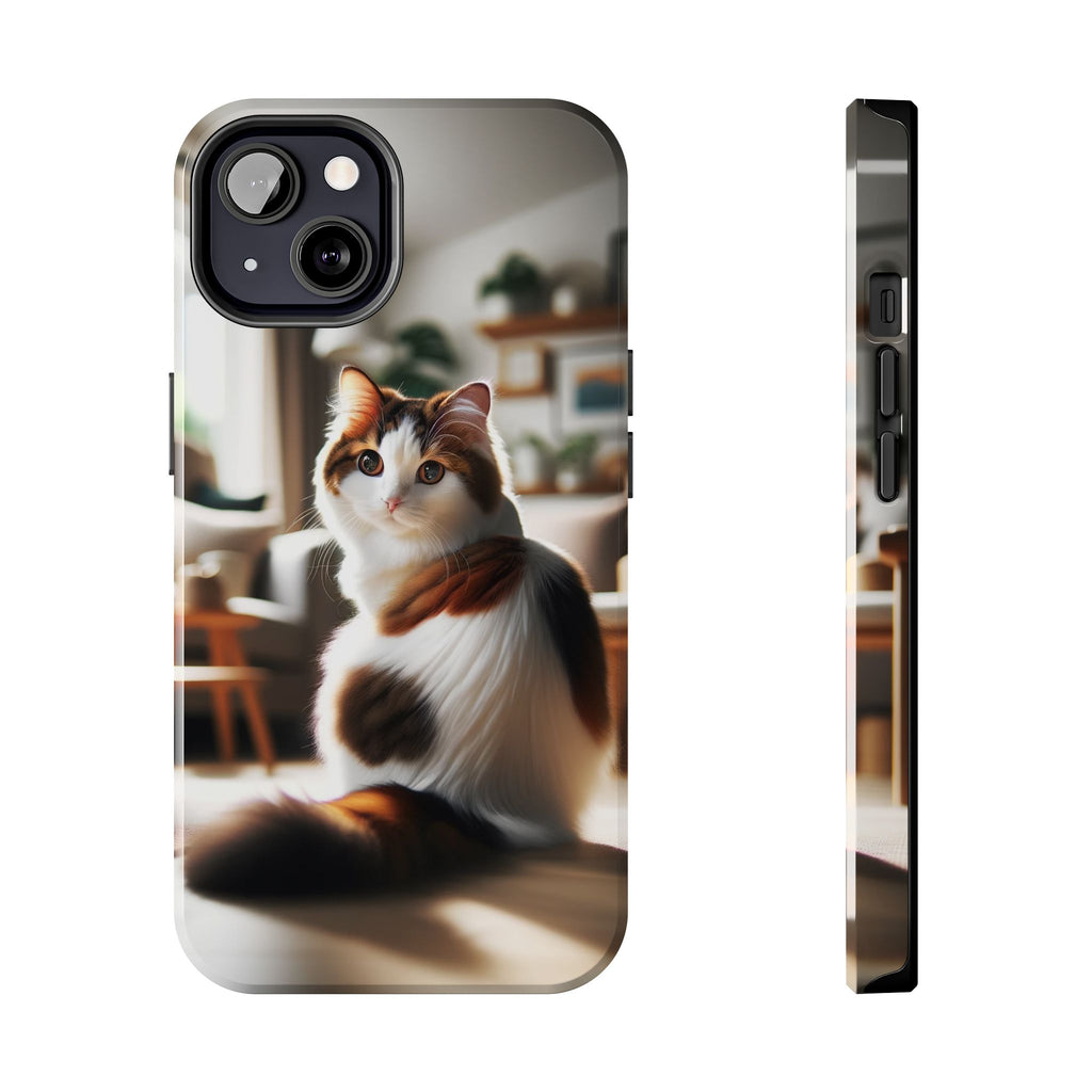 White-brown cat - Tough Phone Case