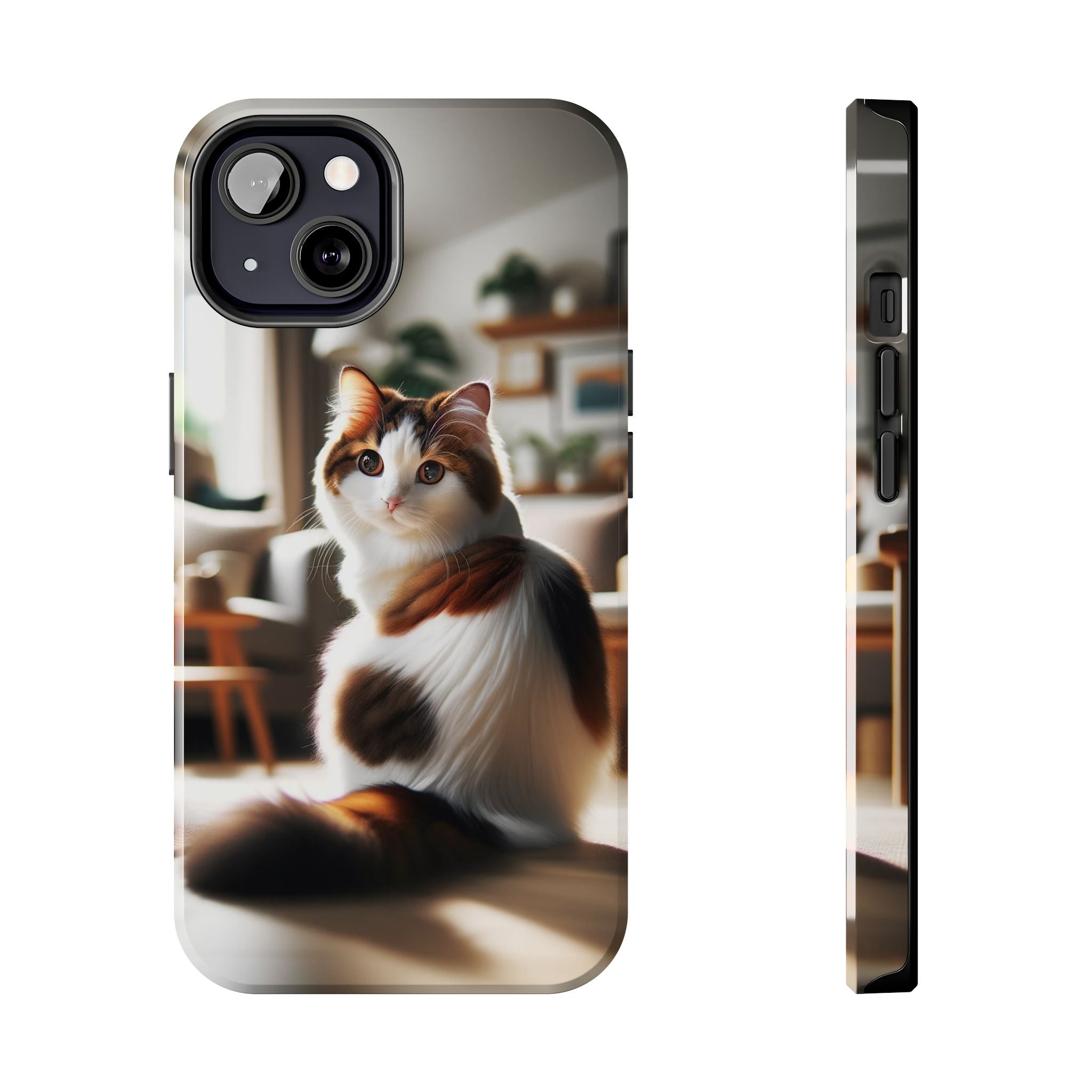 White-brown cat - Tough Phone Case