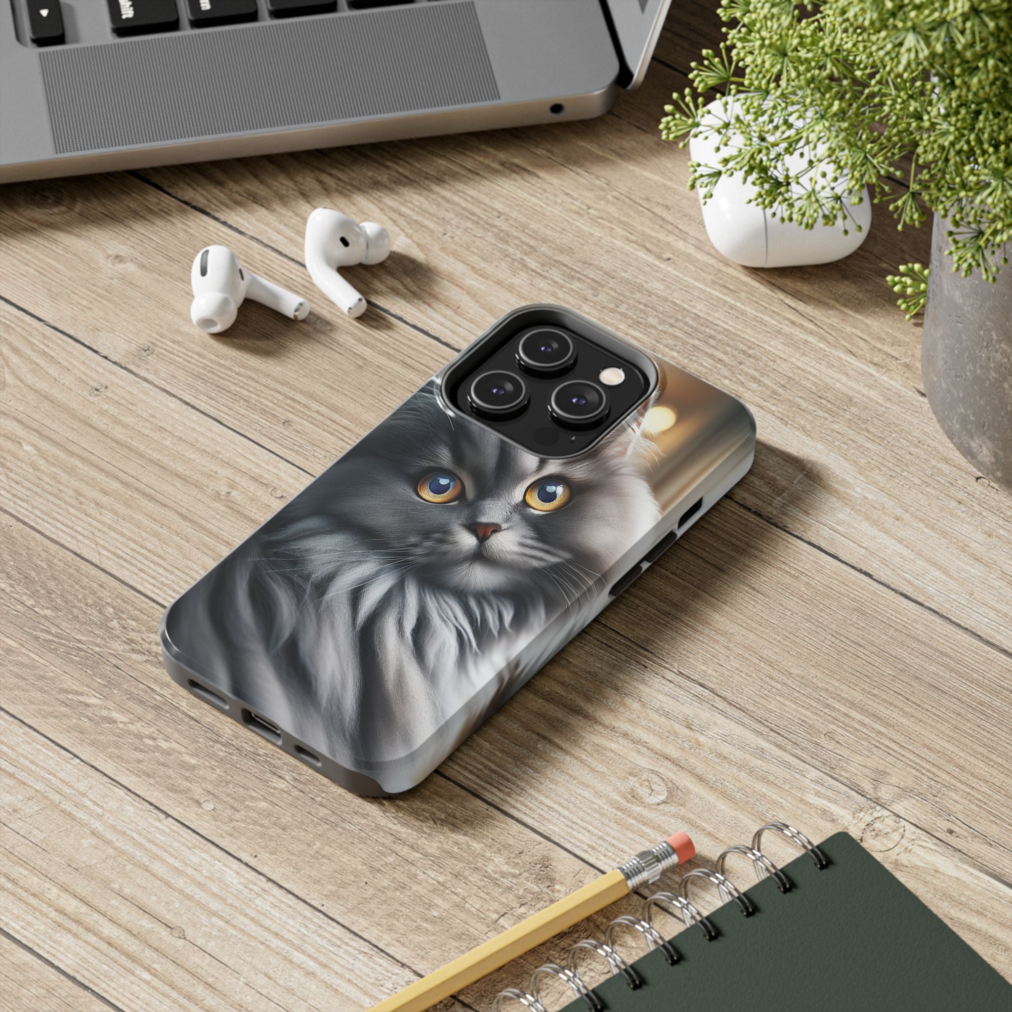 Grey cat - Tough Phone Case