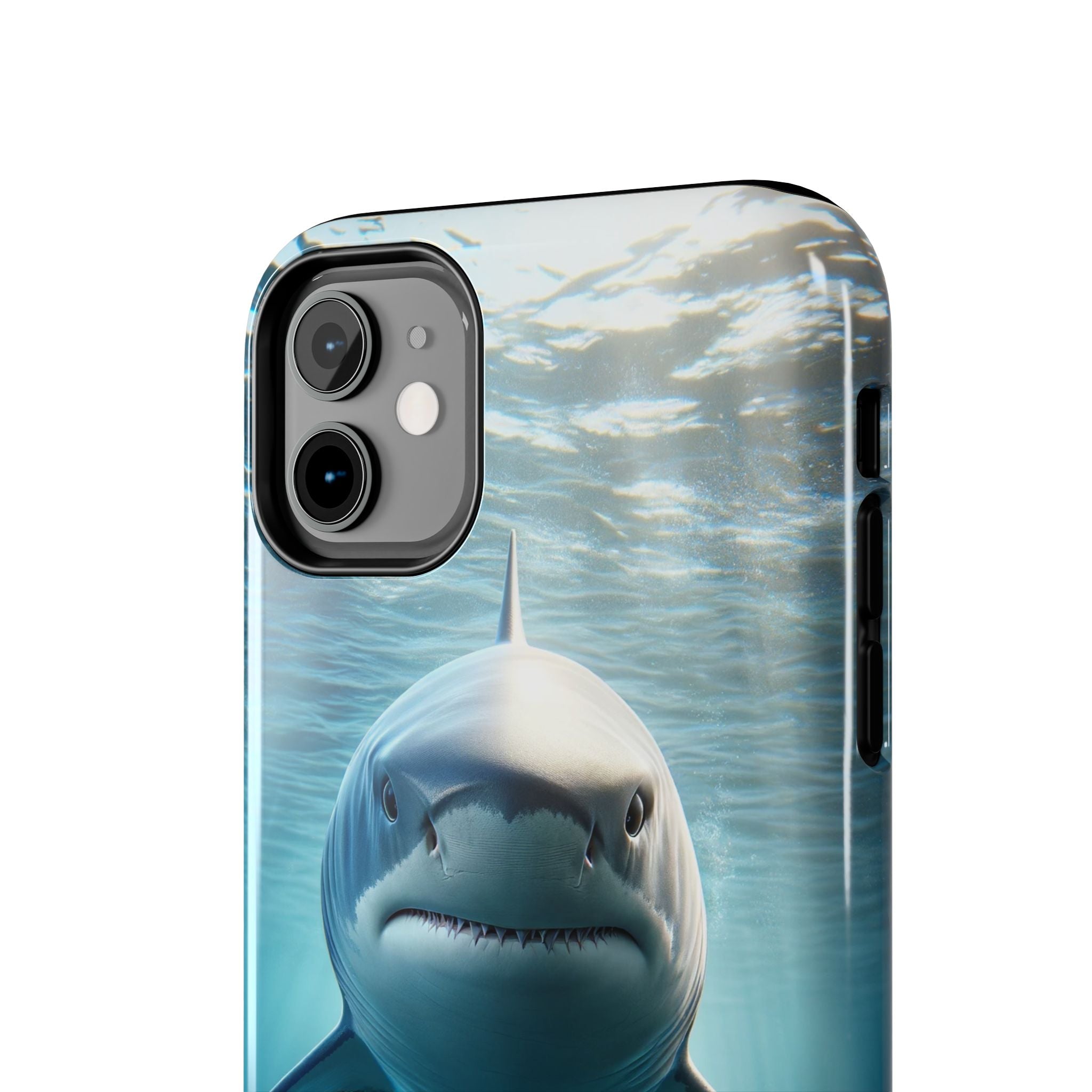 Curious shark - Tough Phone Case