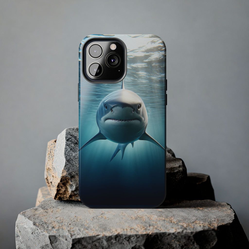 Curious shark - Tough Phone Case