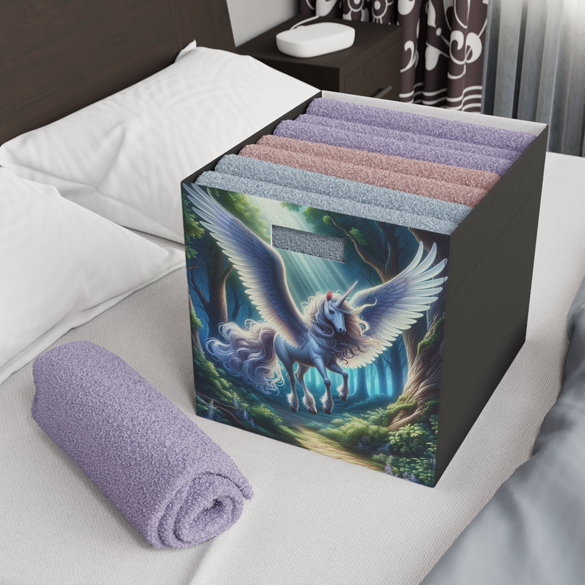 Unicorn with wings - Felt Storage Box