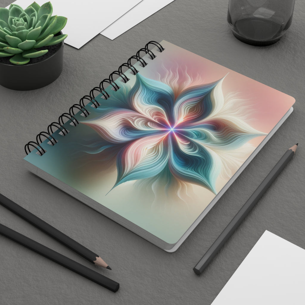 Pastel coloured star - Spiral Notebook