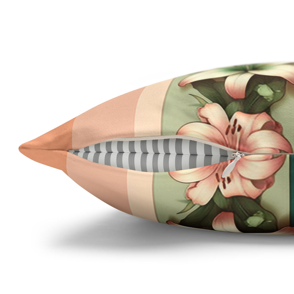 Pastel coloured Lilies - Suede Square Pillowcase