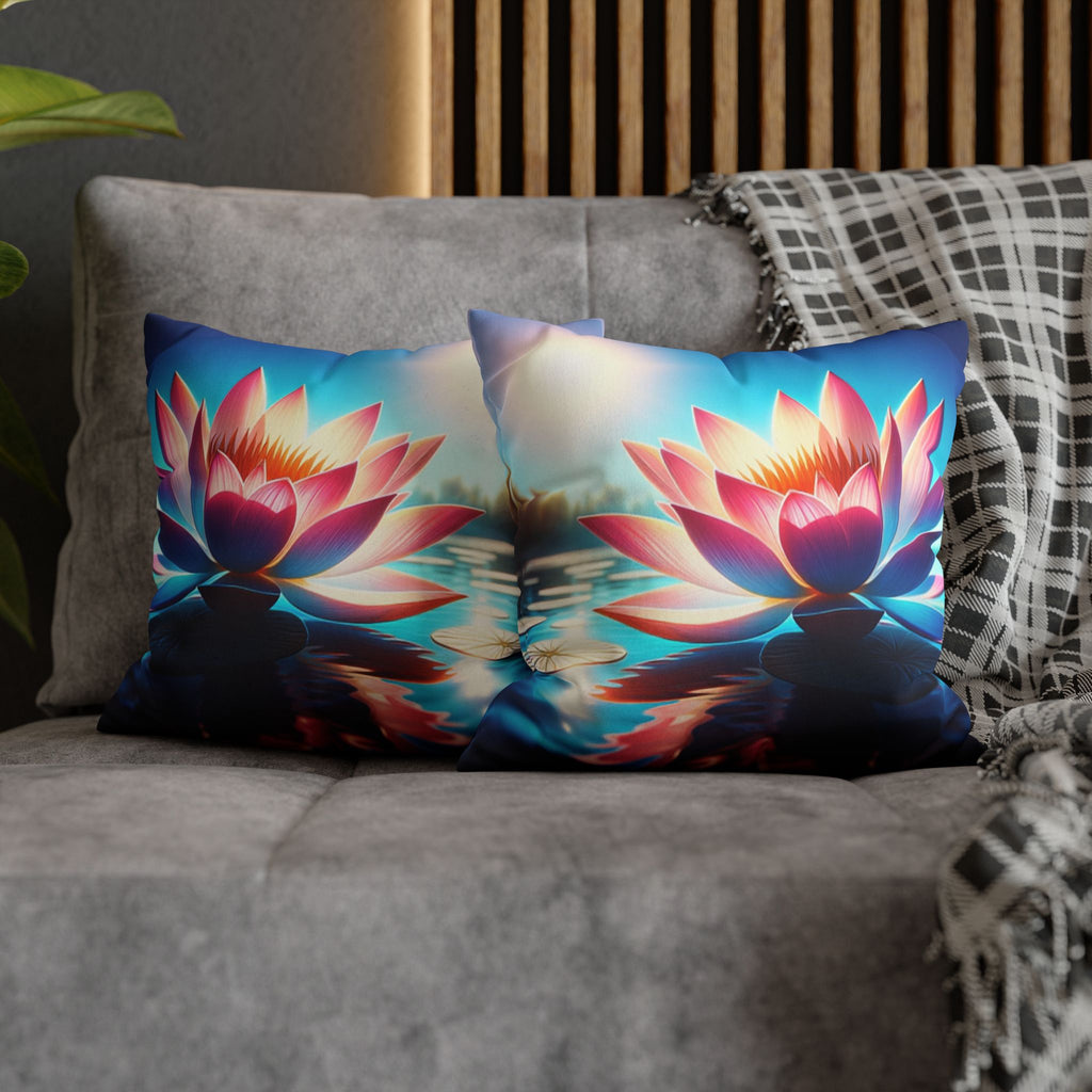 A big lotus flower - Suede Square Pillowcase