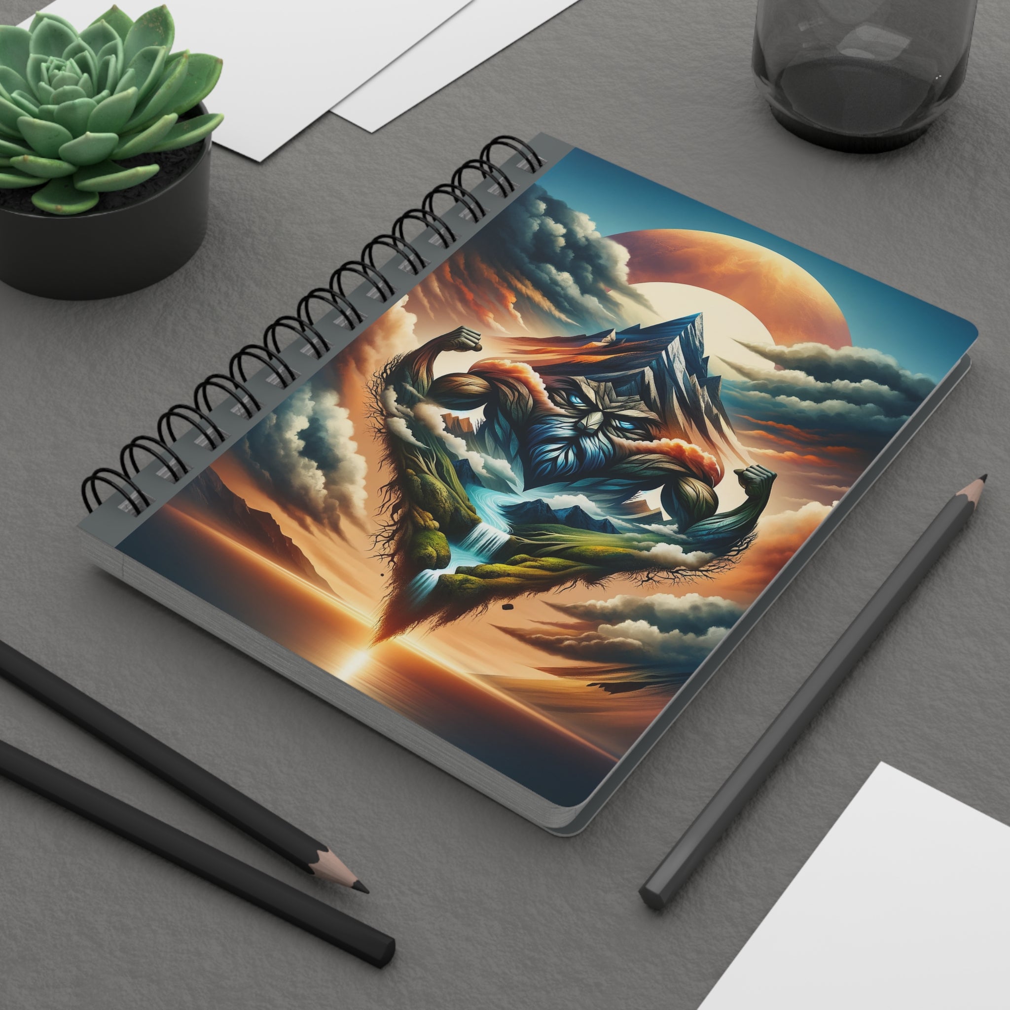 Mountain and Strength - Spiral Notebook