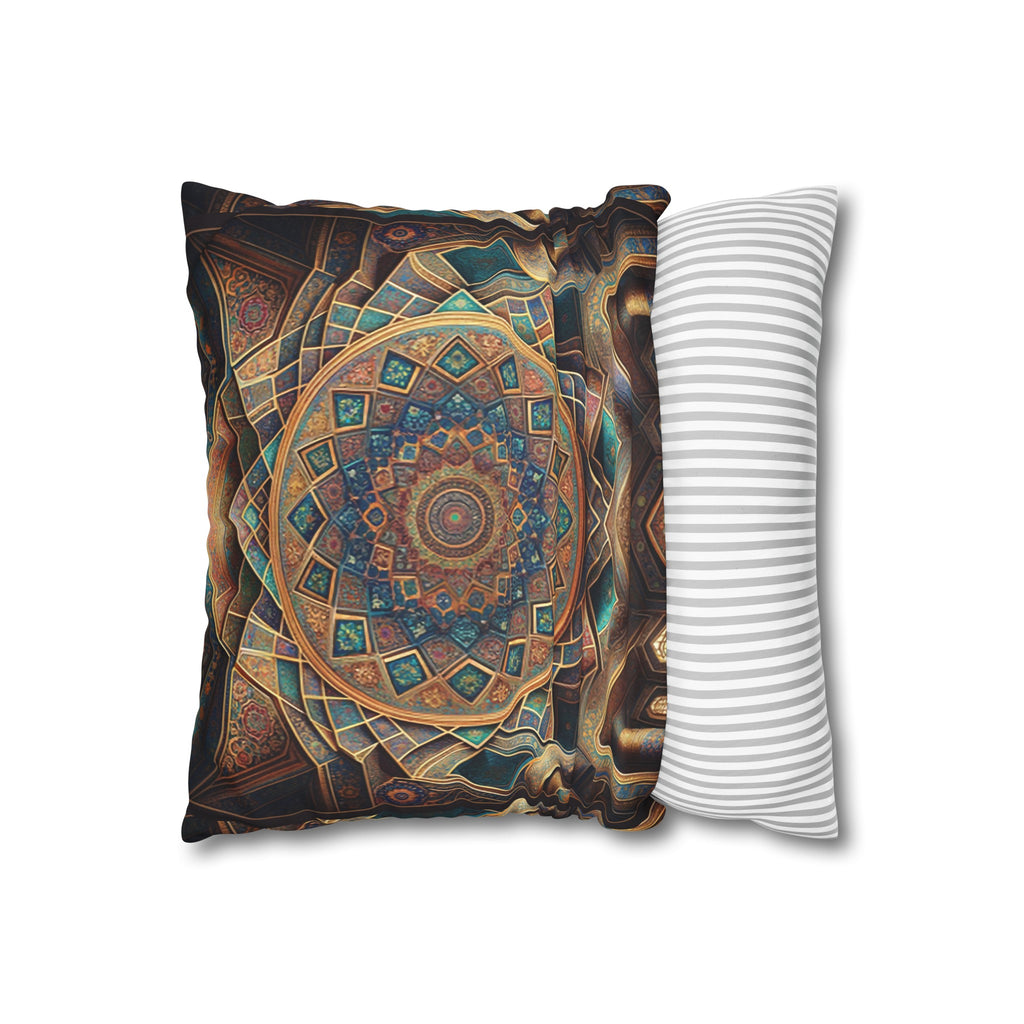 Persian Art (brown-yellow) - Suede Square Pillowcase
