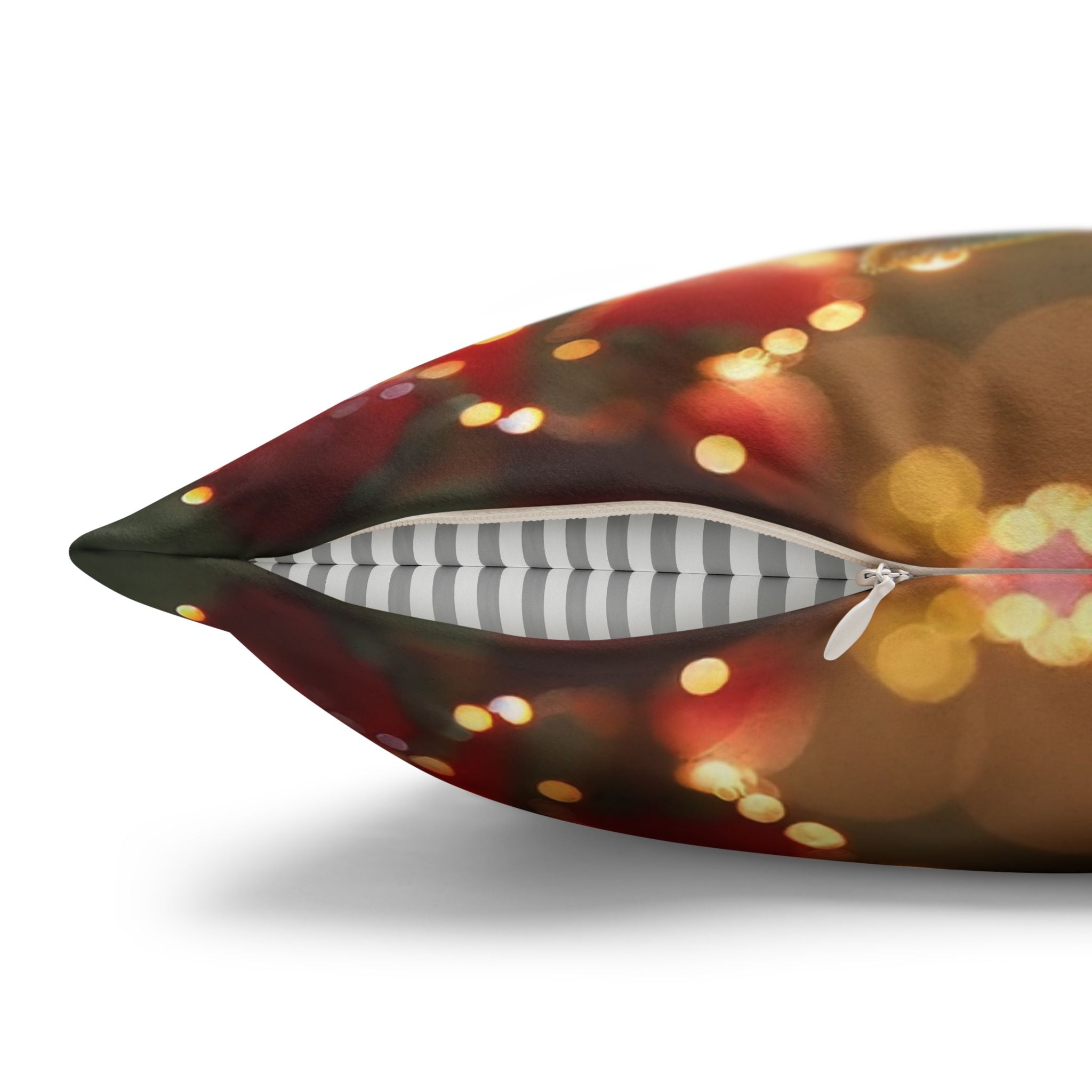 Red and white flowers - Suede Square Pillowcase