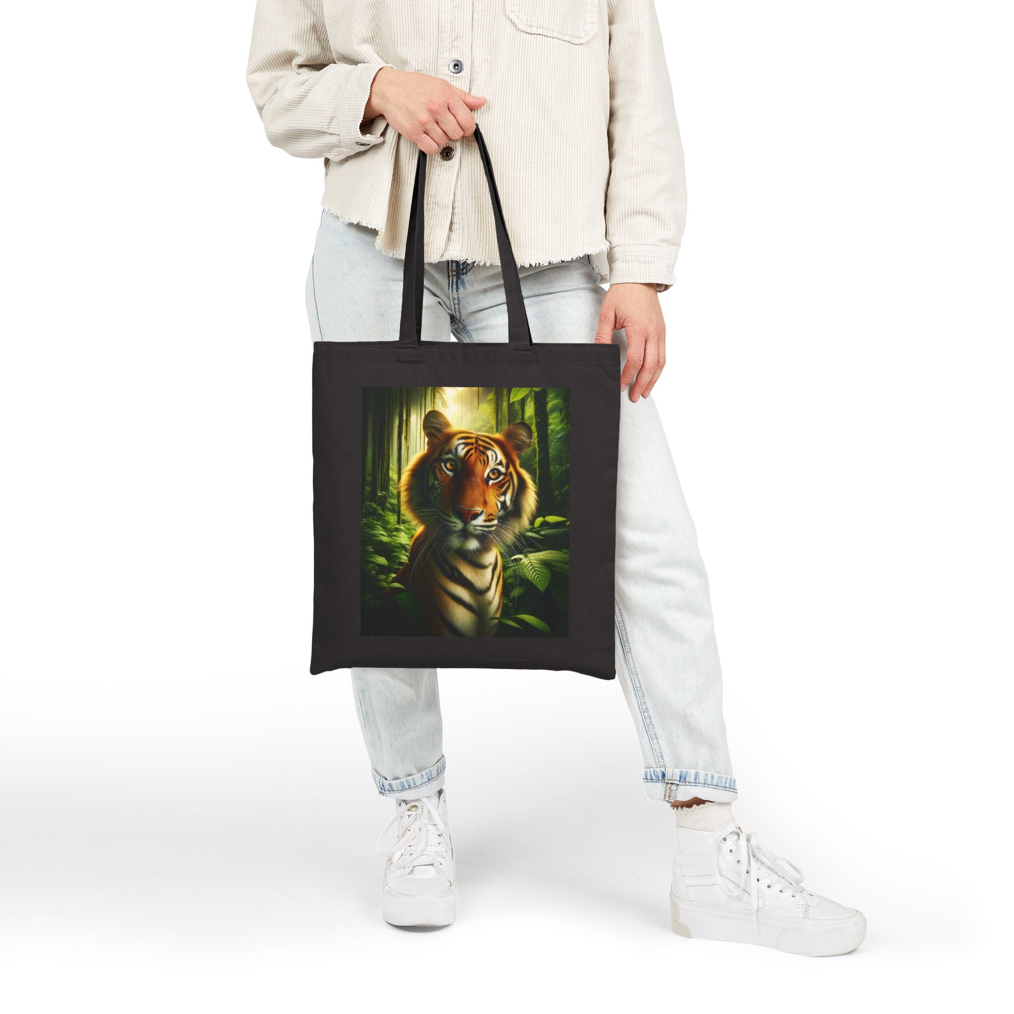 Wildlife Tiger - Cotton Canvas Tote Bag
