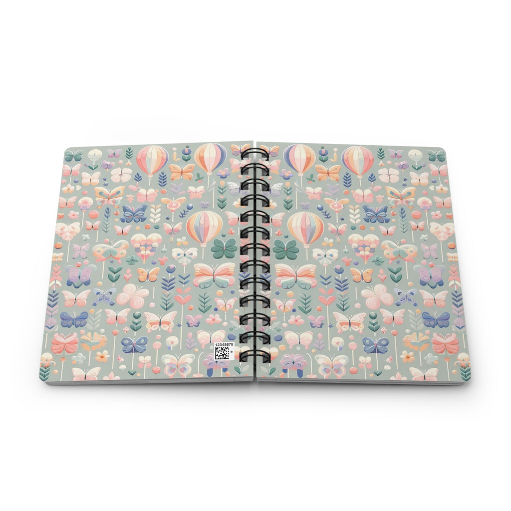 Butterflies and Balloons - Spiral Notebook
