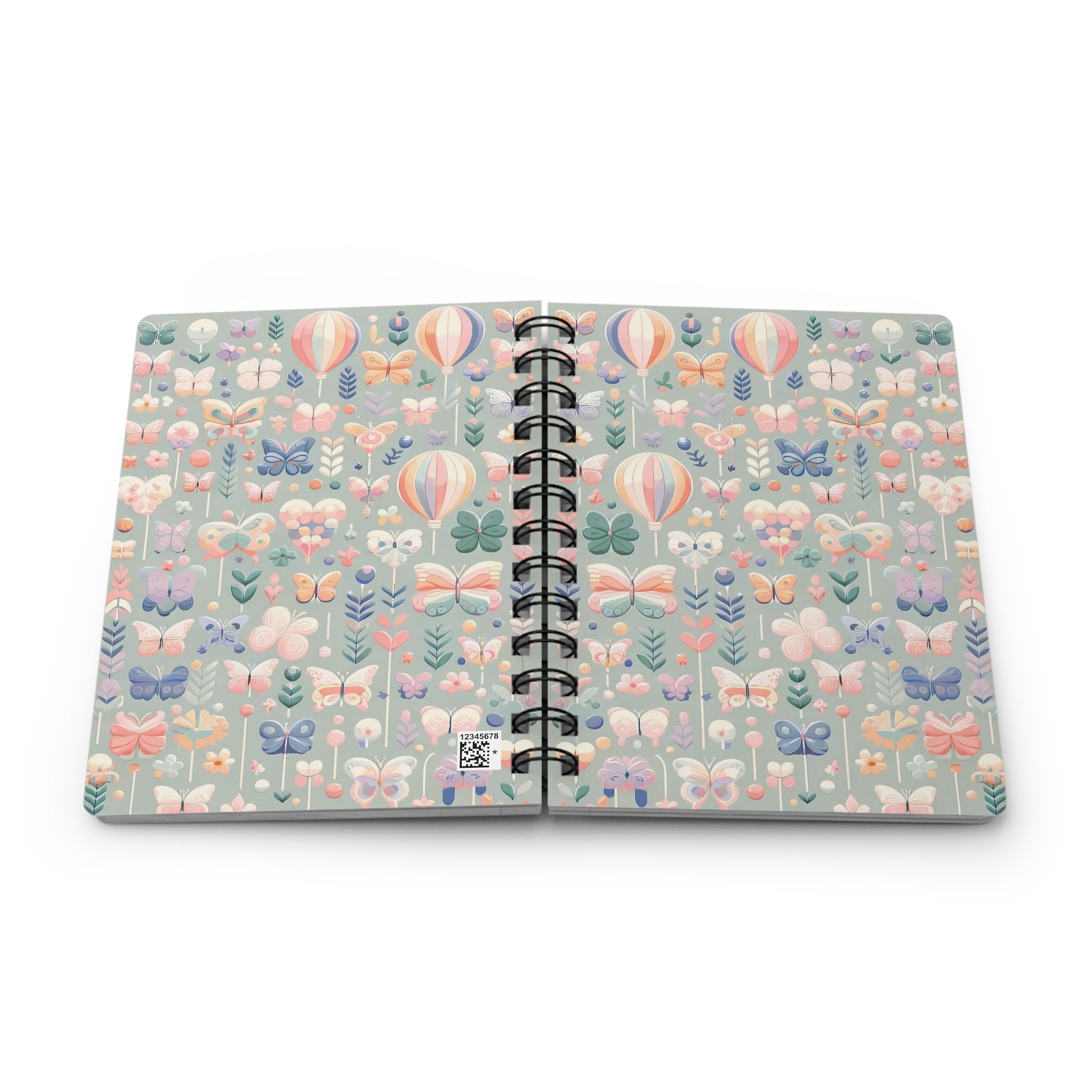 Butterflies and Balloons - Spiral Notebook