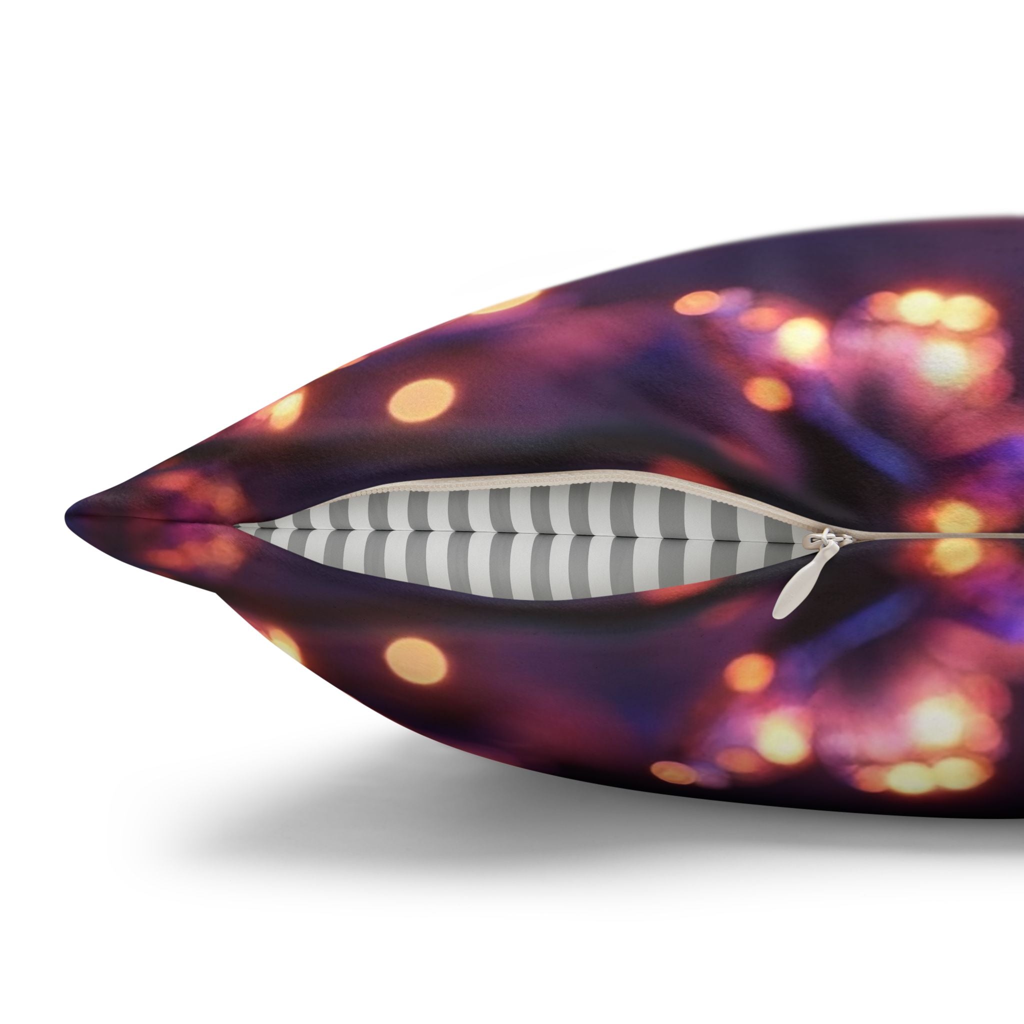 Purple crystal flowers - Suede Square Pillowcase