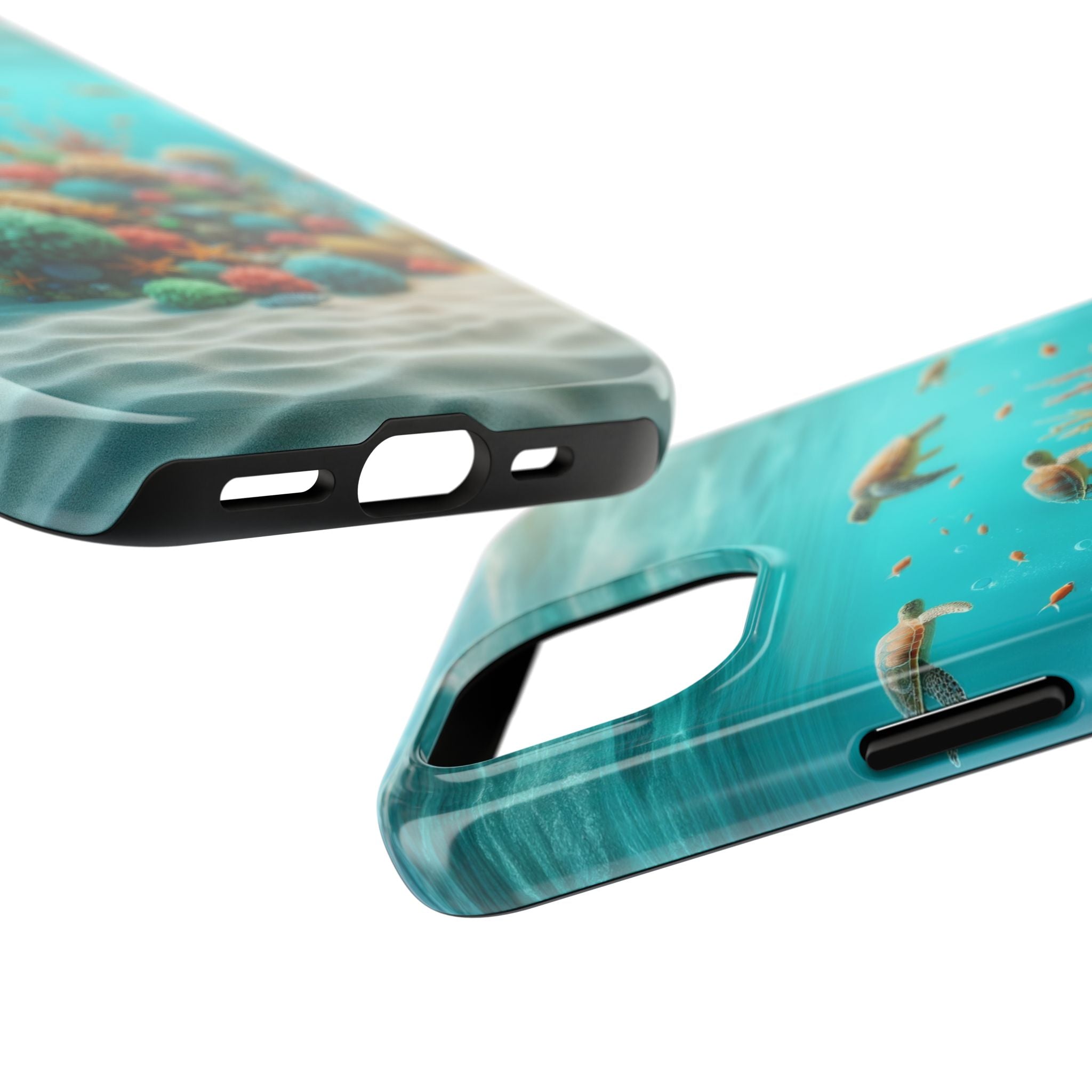 Phone Cases - Turtles on Coral Reef Design
