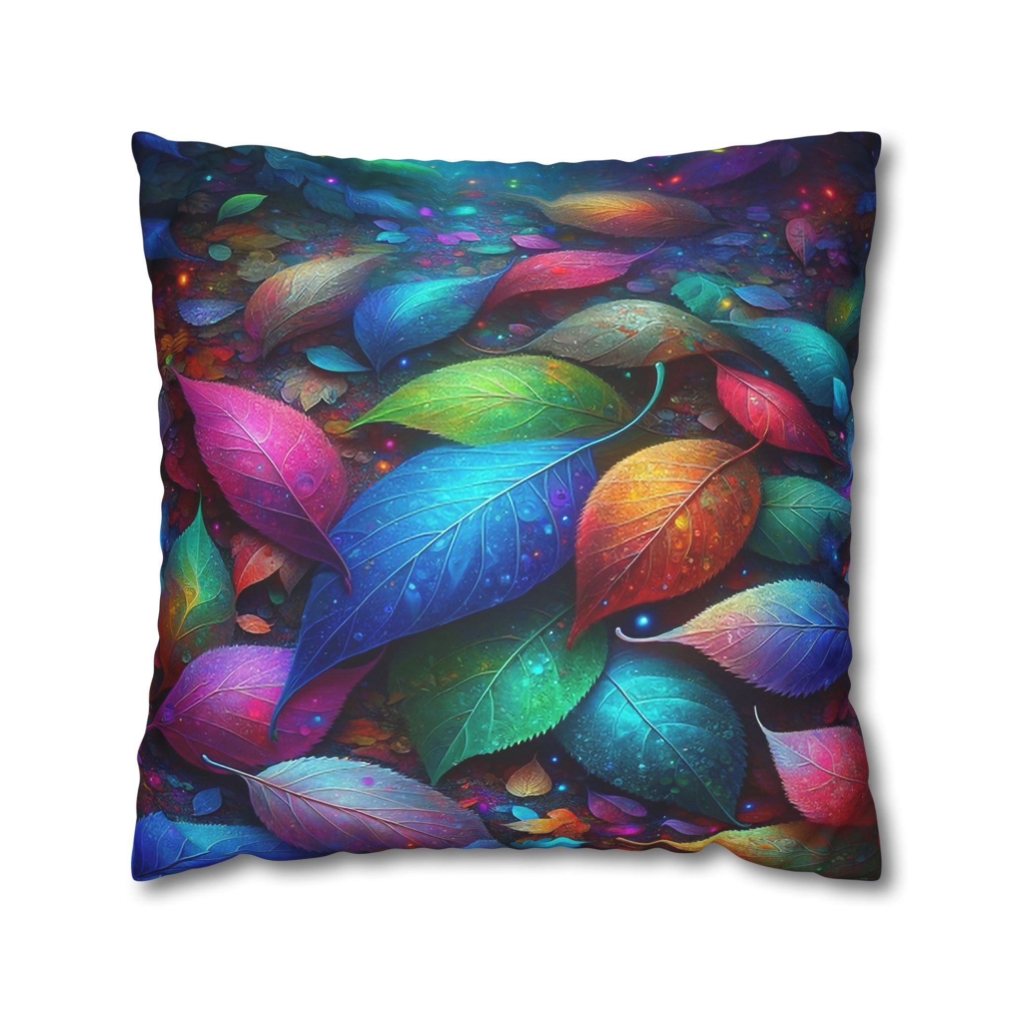 Magical, colourful leaves  - Suede Square Pillowcase