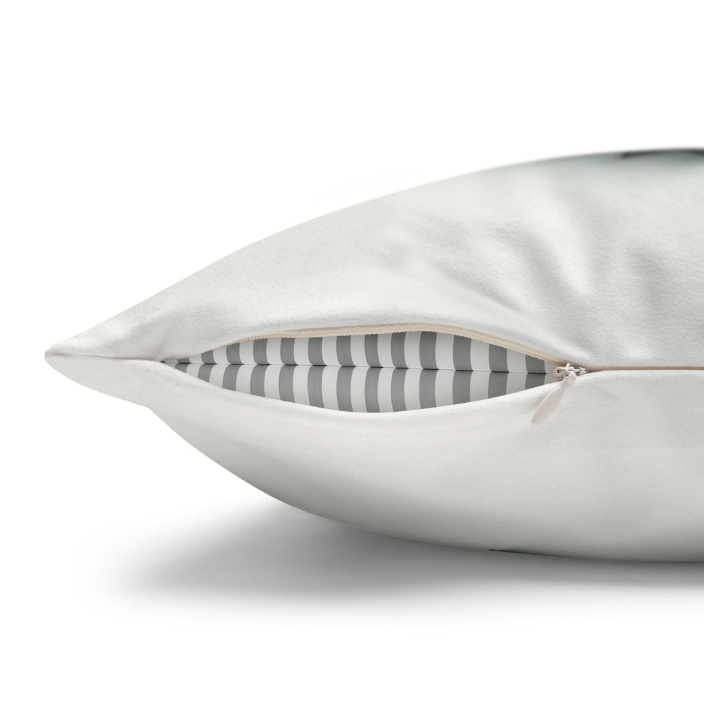 Islamic Art (large silver moon) - Suede Square Pillowcase