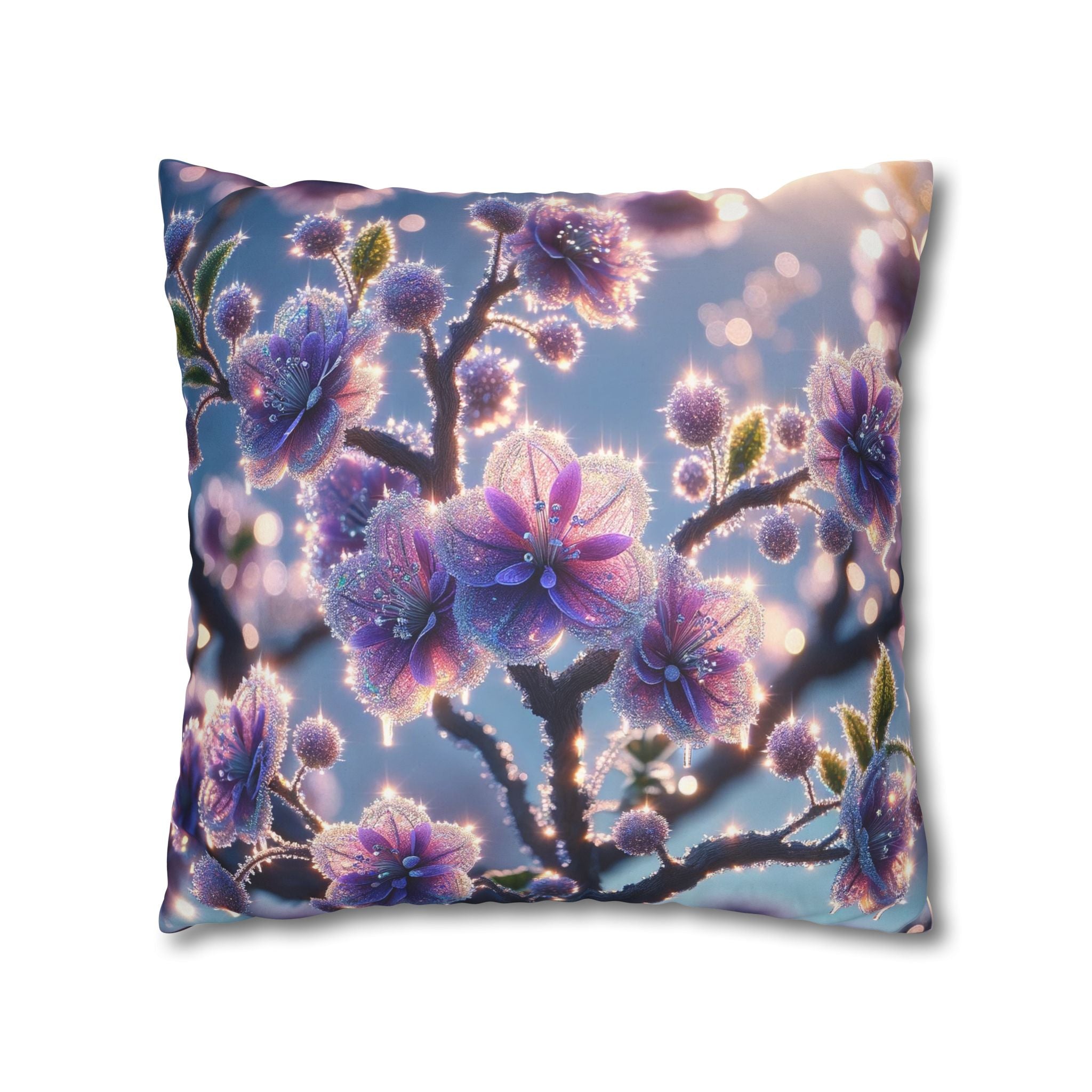Purple flowers (in bright daylight) - Suede Square Pillowcase