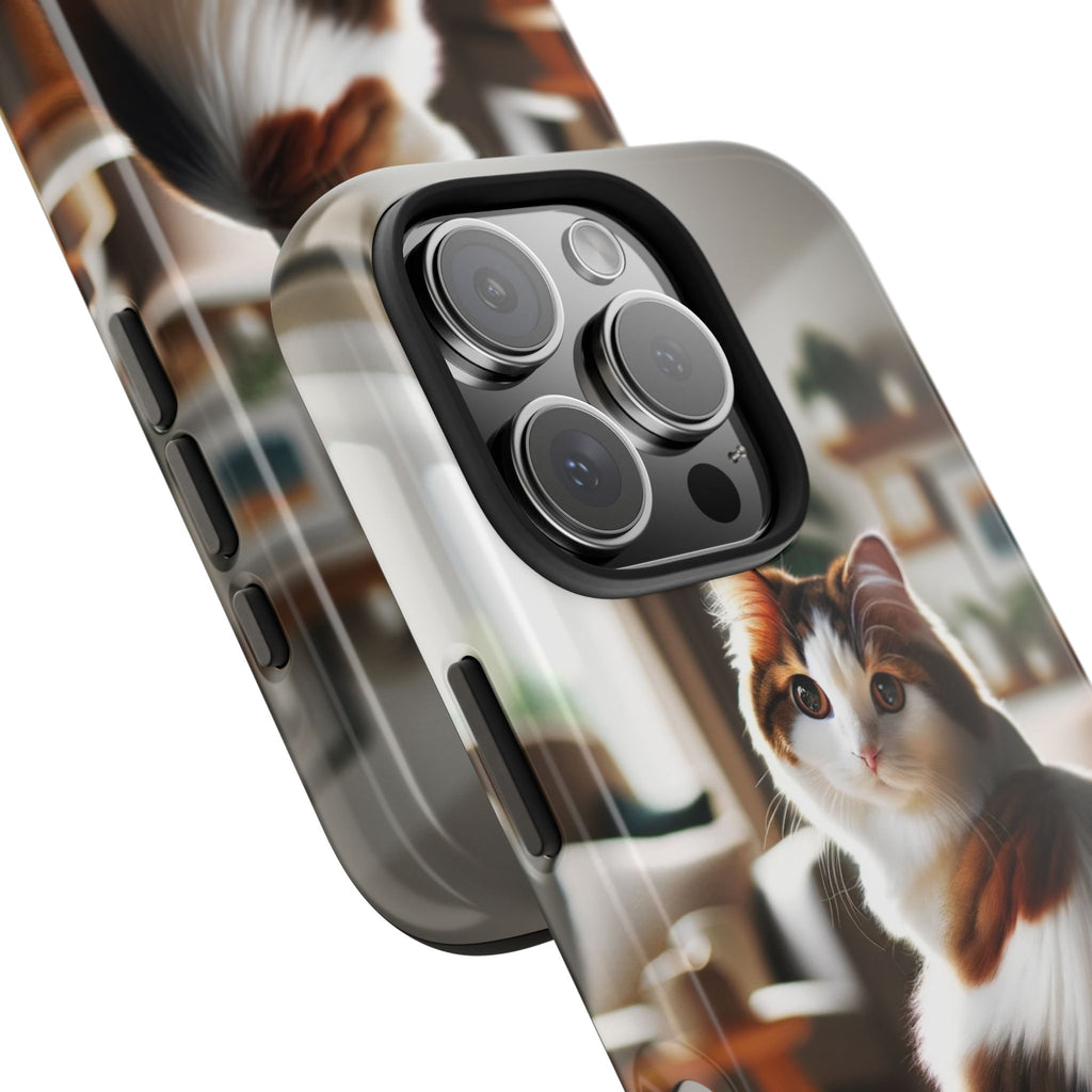 White-brown cat - Tough Phone Case