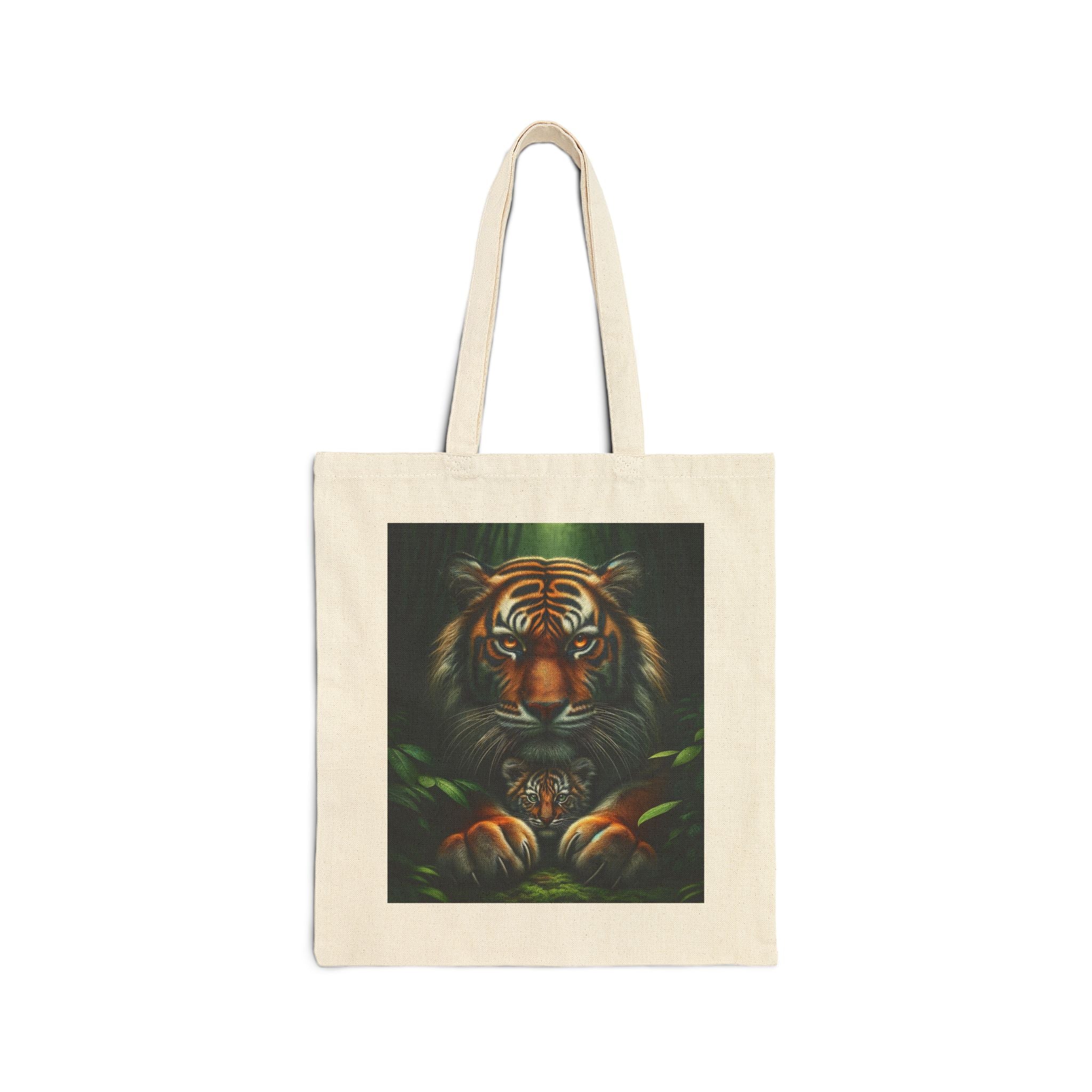 Majestic Tiger Design - Cotton Canvas Tote Bag