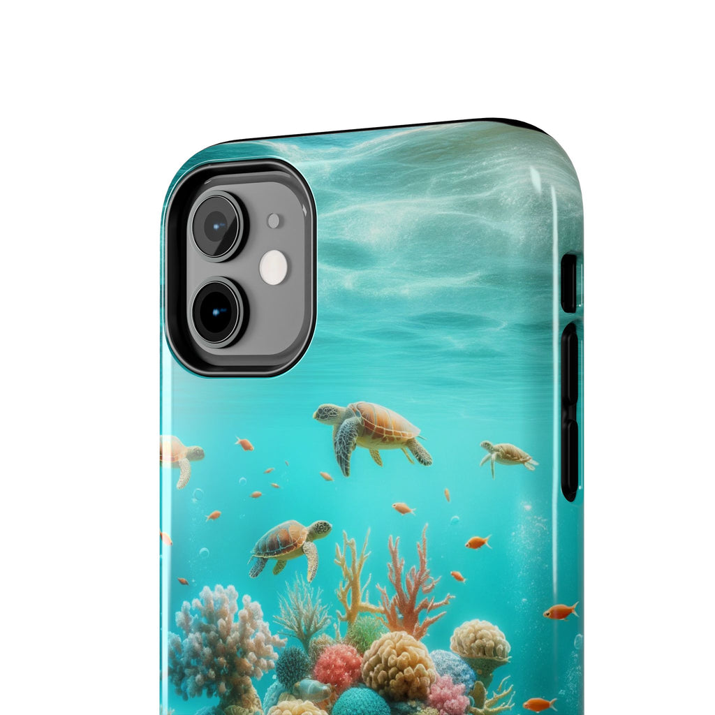 Phone Cases - Turtles on Coral Reef Design