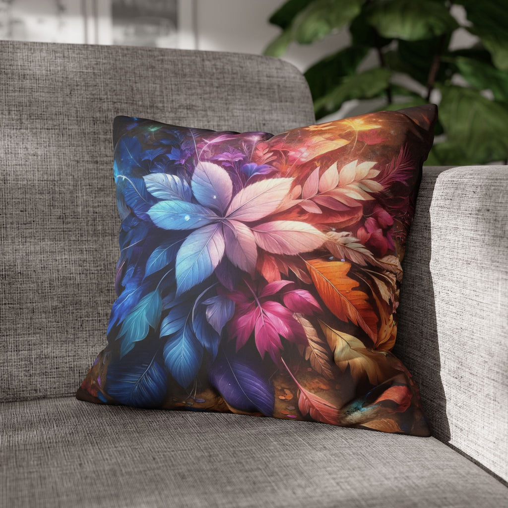 Magical leaves, pastel coloured - Suede Square Pillowcase