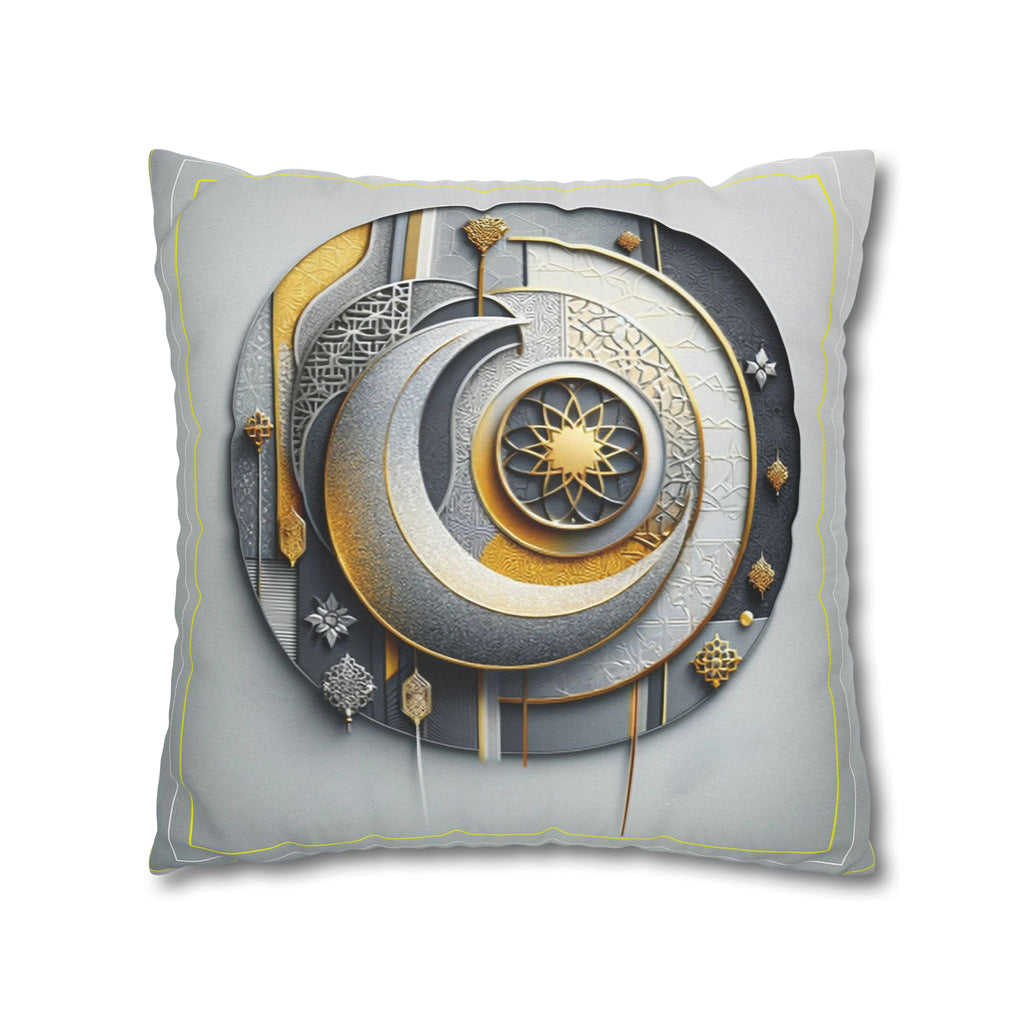 Islamic Art, Light-grey  - Polyester Square Pillowcase