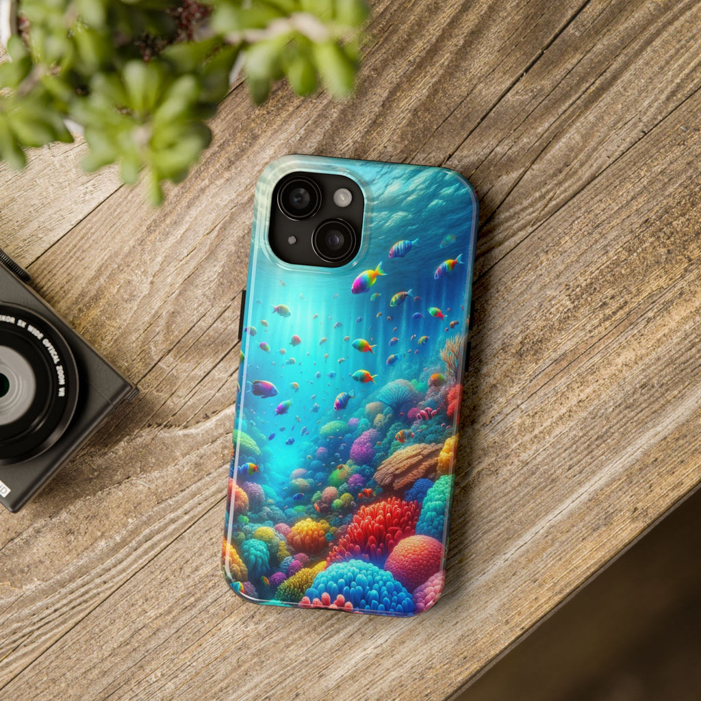 Coloured fish and coral reef - Tough Phone Case