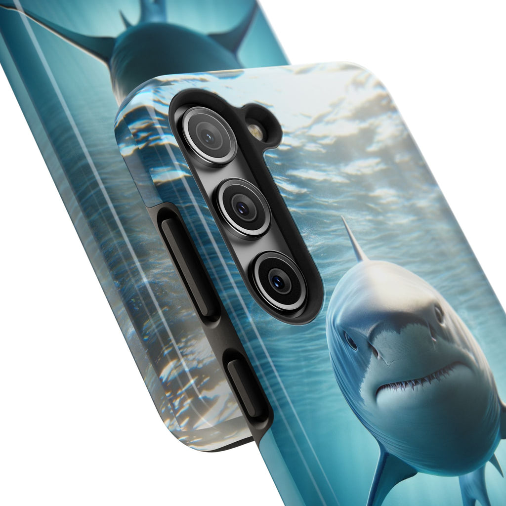 Curious shark - Tough Phone Case