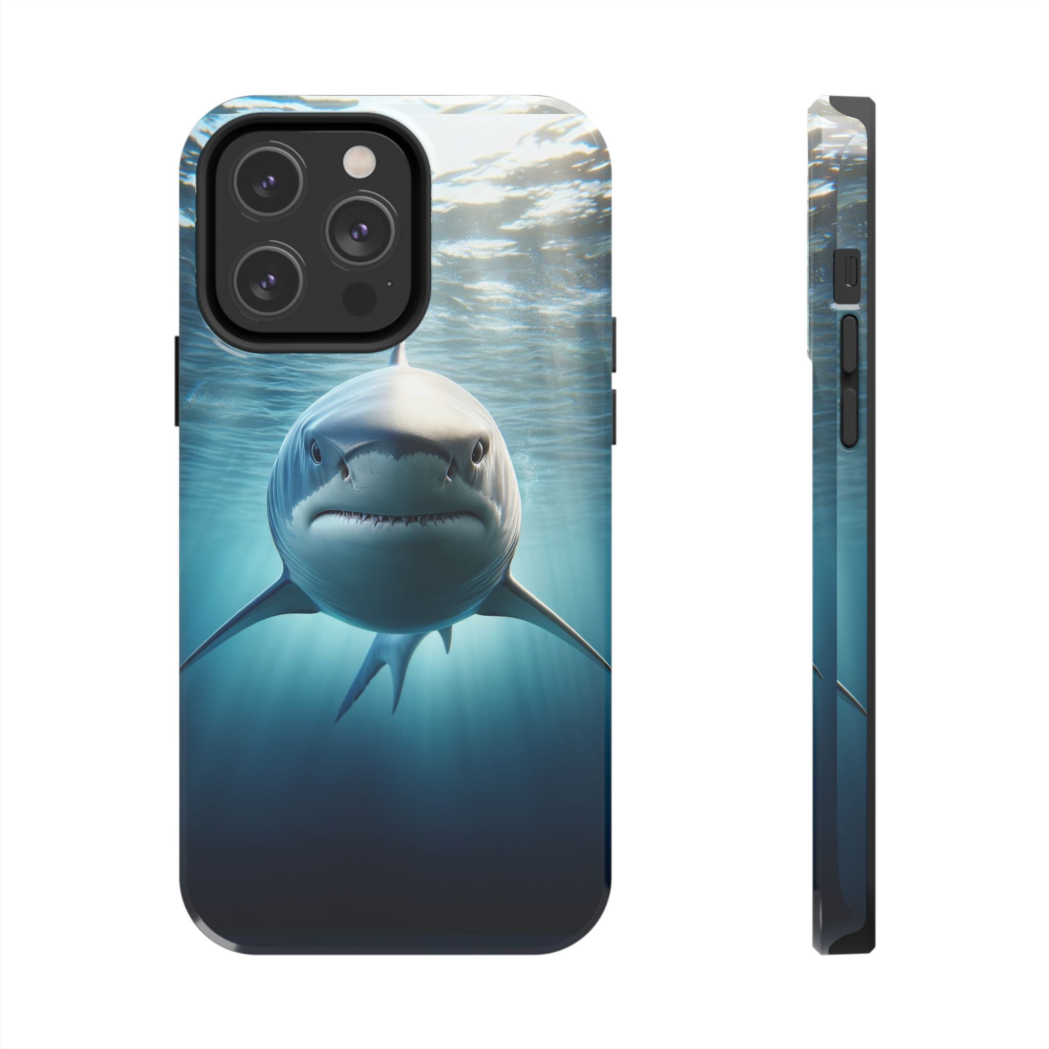 Curious shark - Tough Phone Case