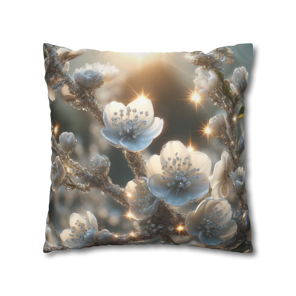 Small white flowers - Polyester Square Pillowcase