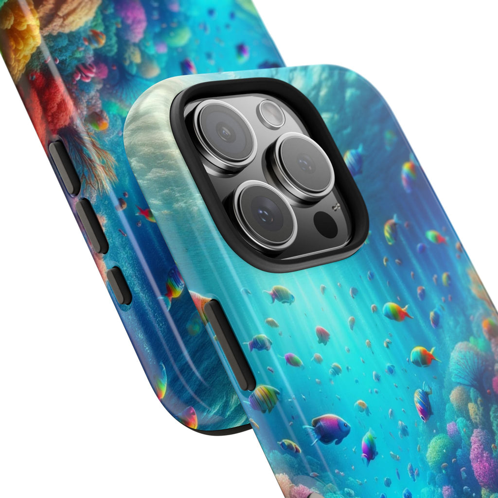Coloured fish and coral reef - Tough Phone Case