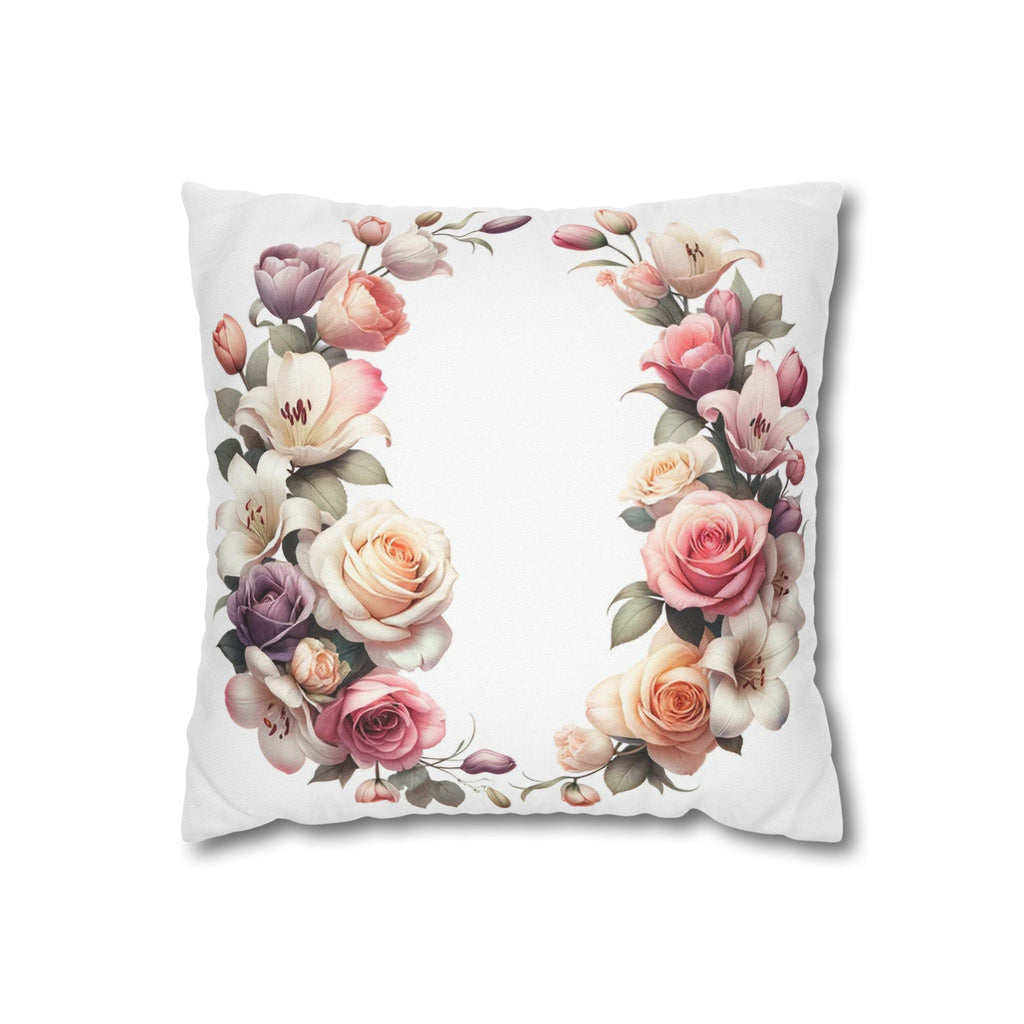 Roses on white background - Polyester Square Pillowcase