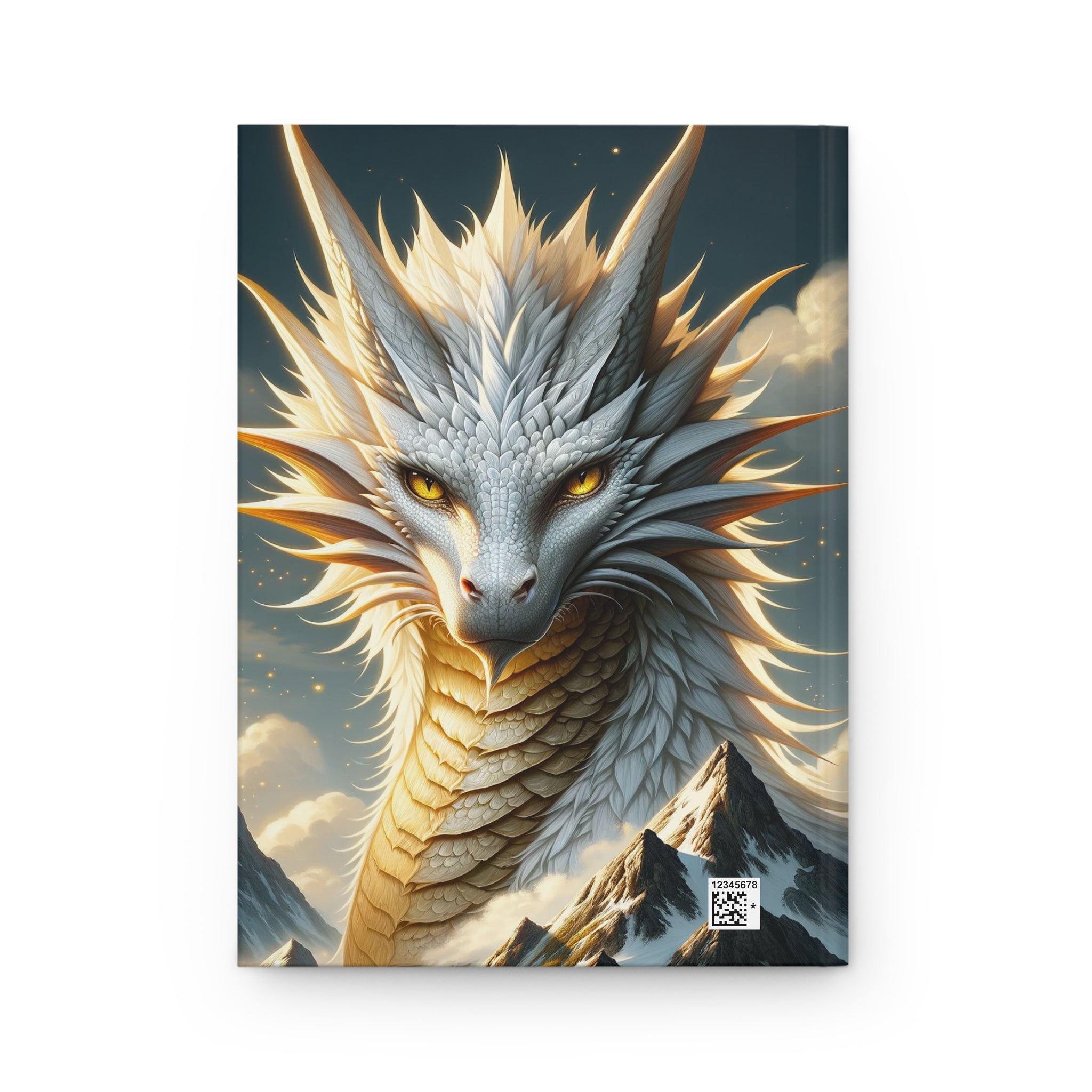 Golden-white dragon - Hardcover Notebook