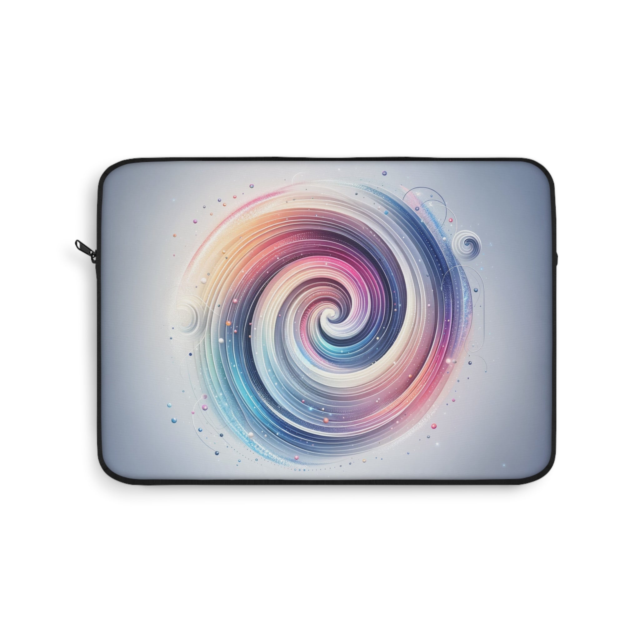 A blue-pink spiral on blue background - Laptop Sleeve