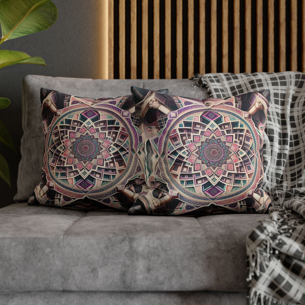 Persian Art (purple-grey) - Suede Square Pillowcase