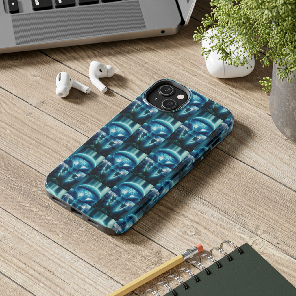 Blue Mushrooms - Tough Phone Case