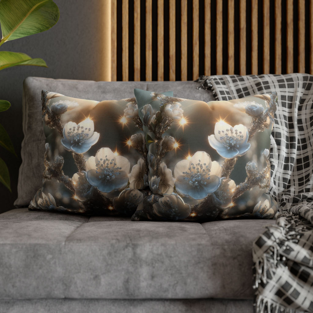 Small white flowers - Polyester Square Pillowcase