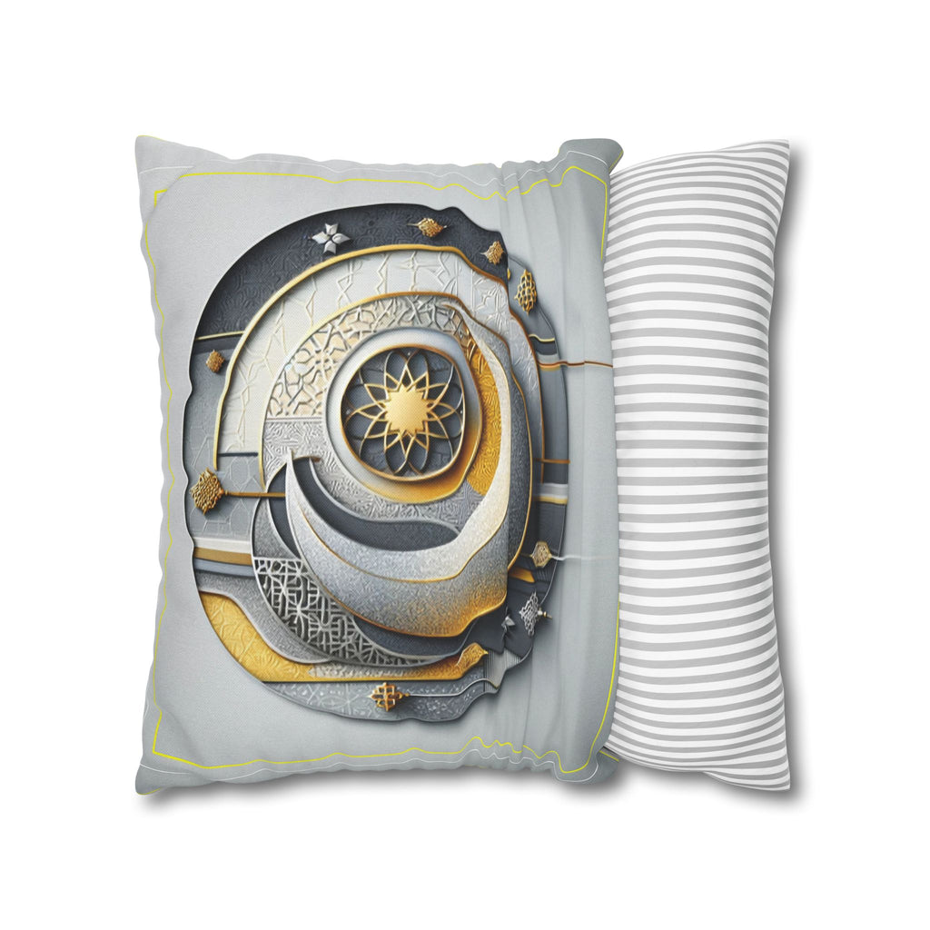 Islamic Art, Light-grey  - Polyester Square Pillowcase