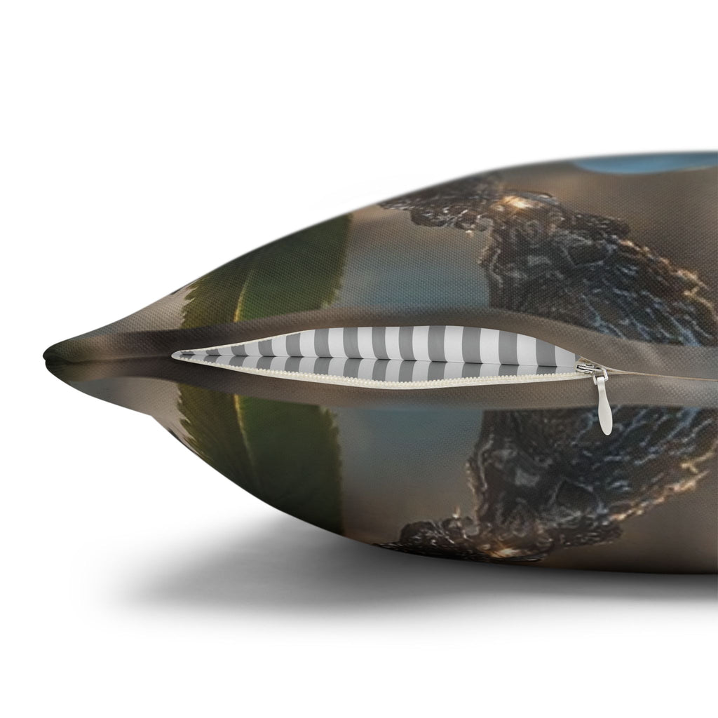 Small white flowers - Polyester Square Pillowcase