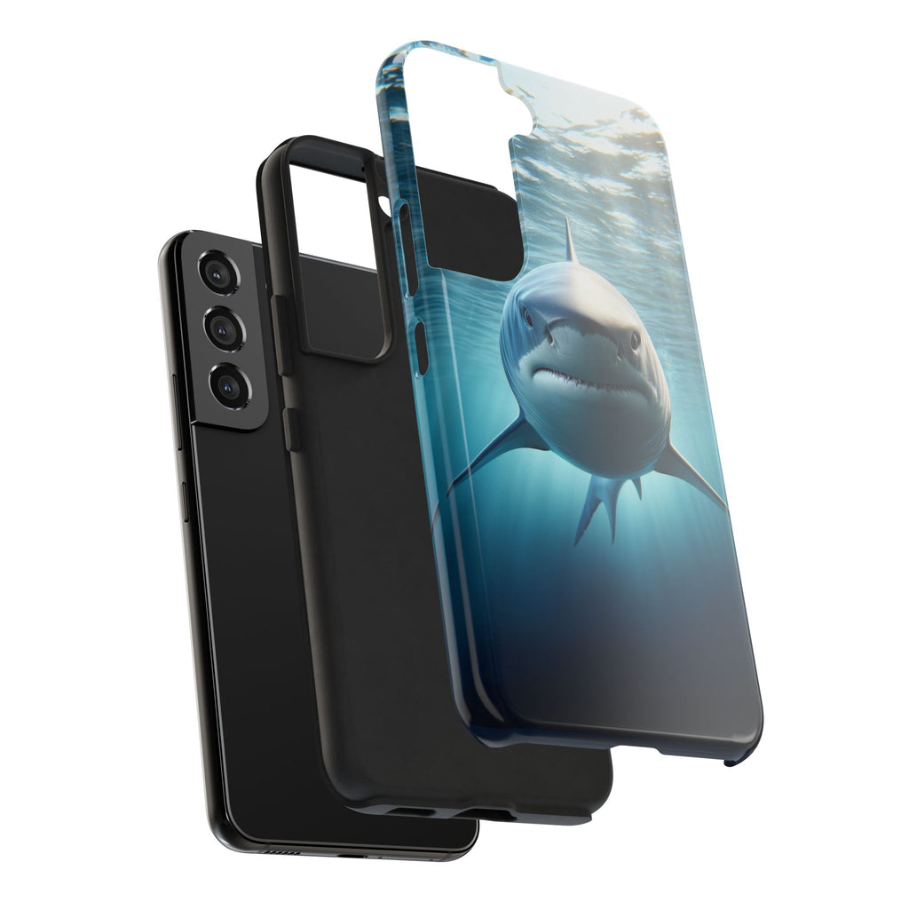 Curious shark - Tough Phone Case