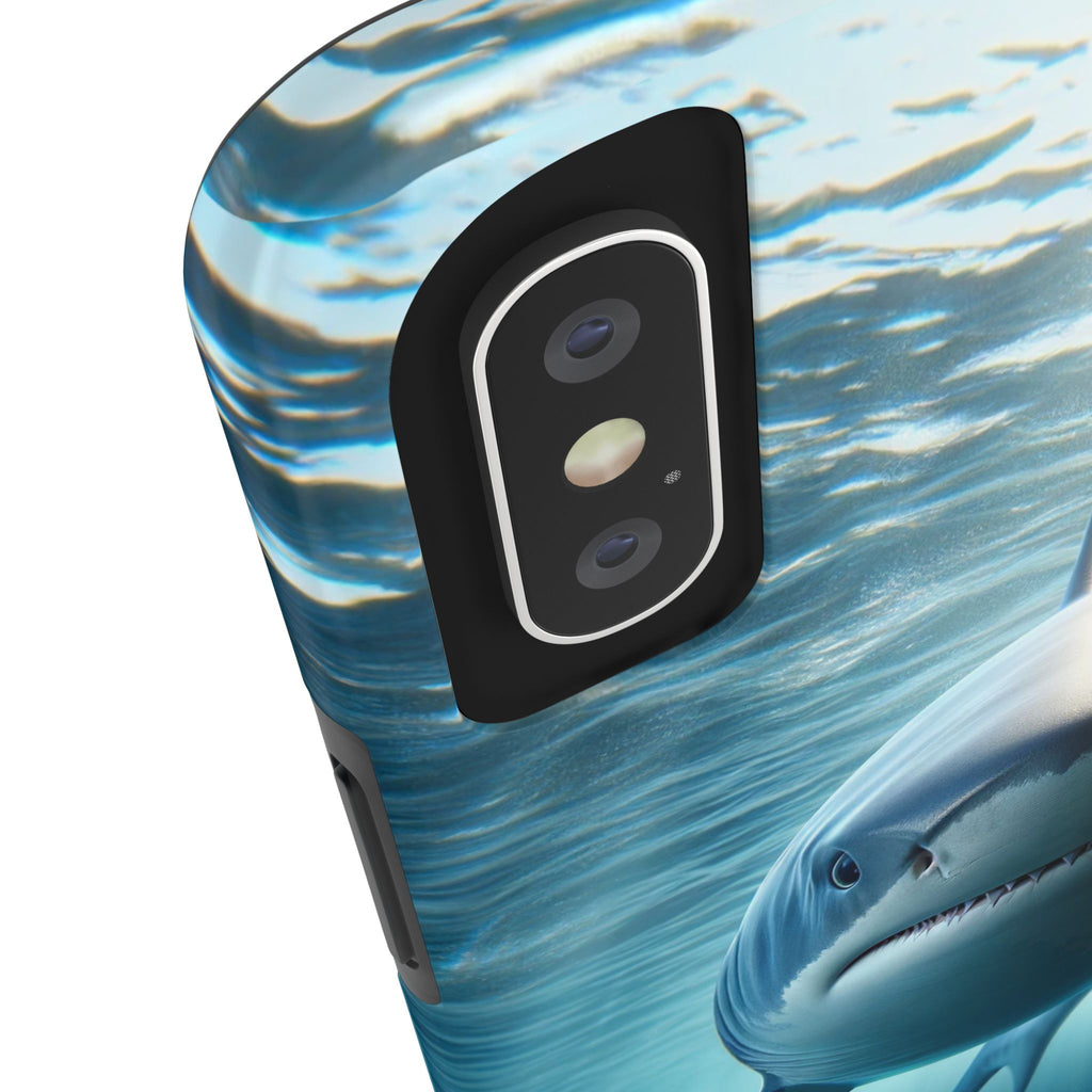 Curious shark - Tough Phone Case