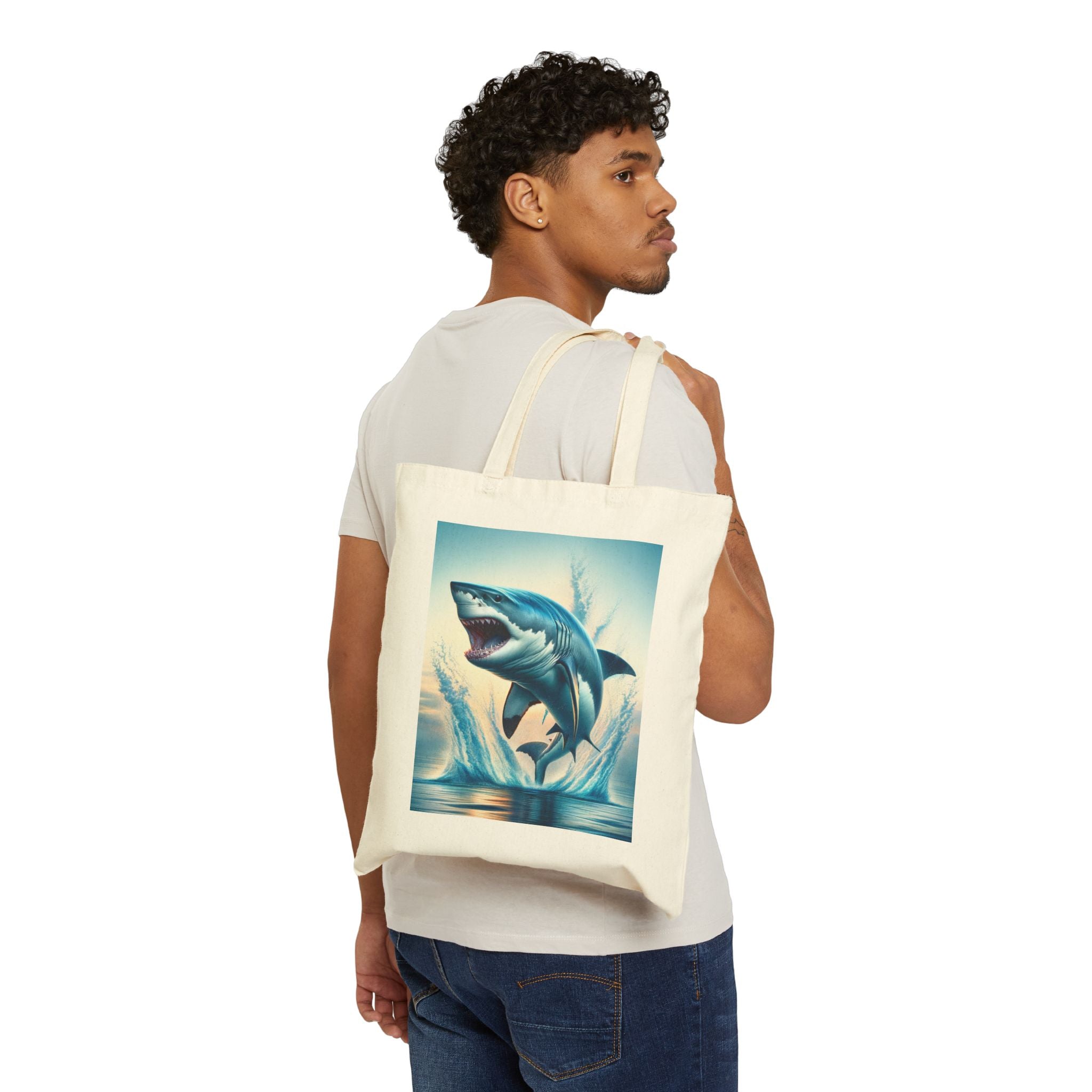 Ocean-Inspired - Cotton Canvas Tote Bag