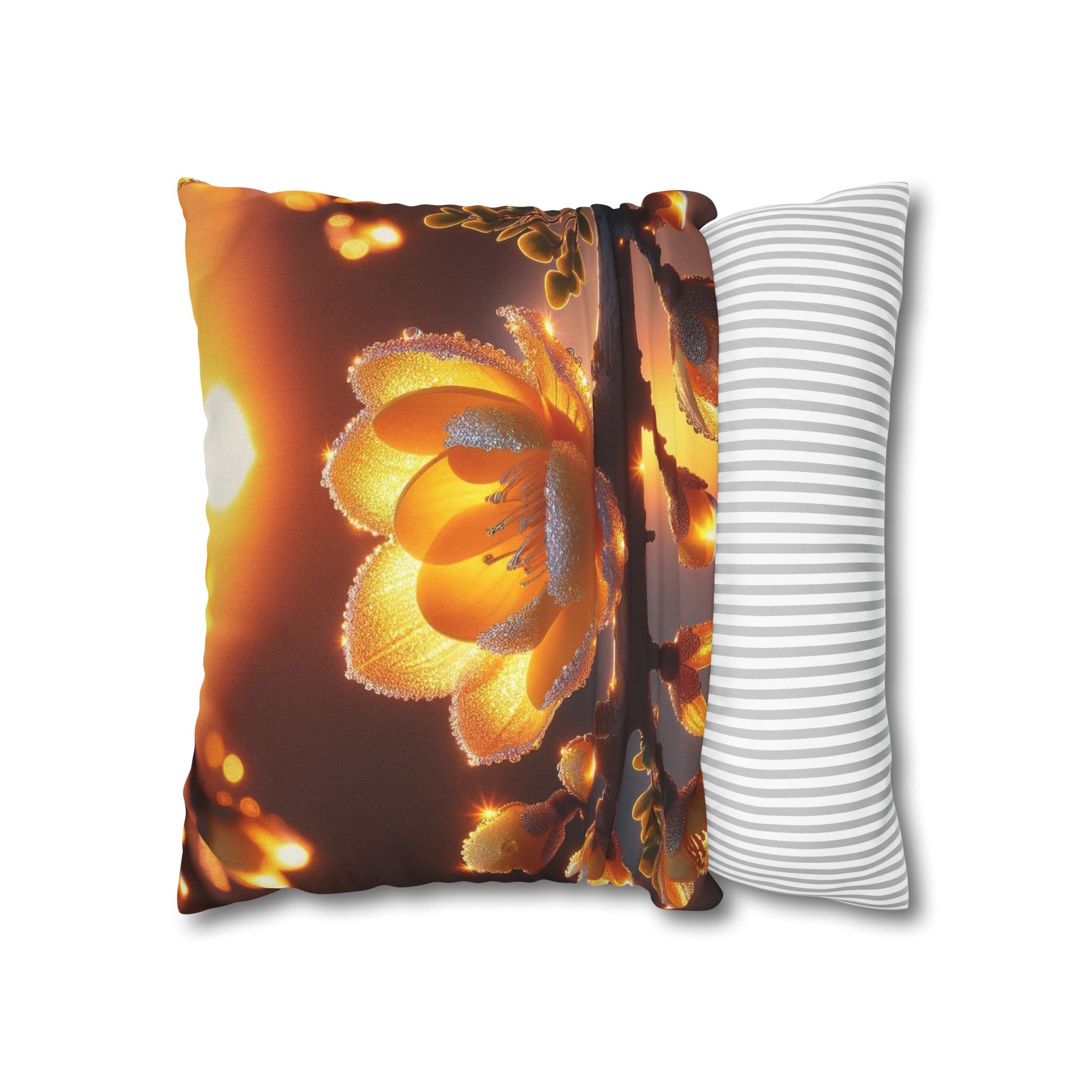 Big yellow flower  - Polyester Square Pillowcase