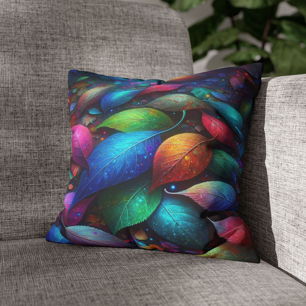 Magical, colourful leaves  - Suede Square Pillowcase