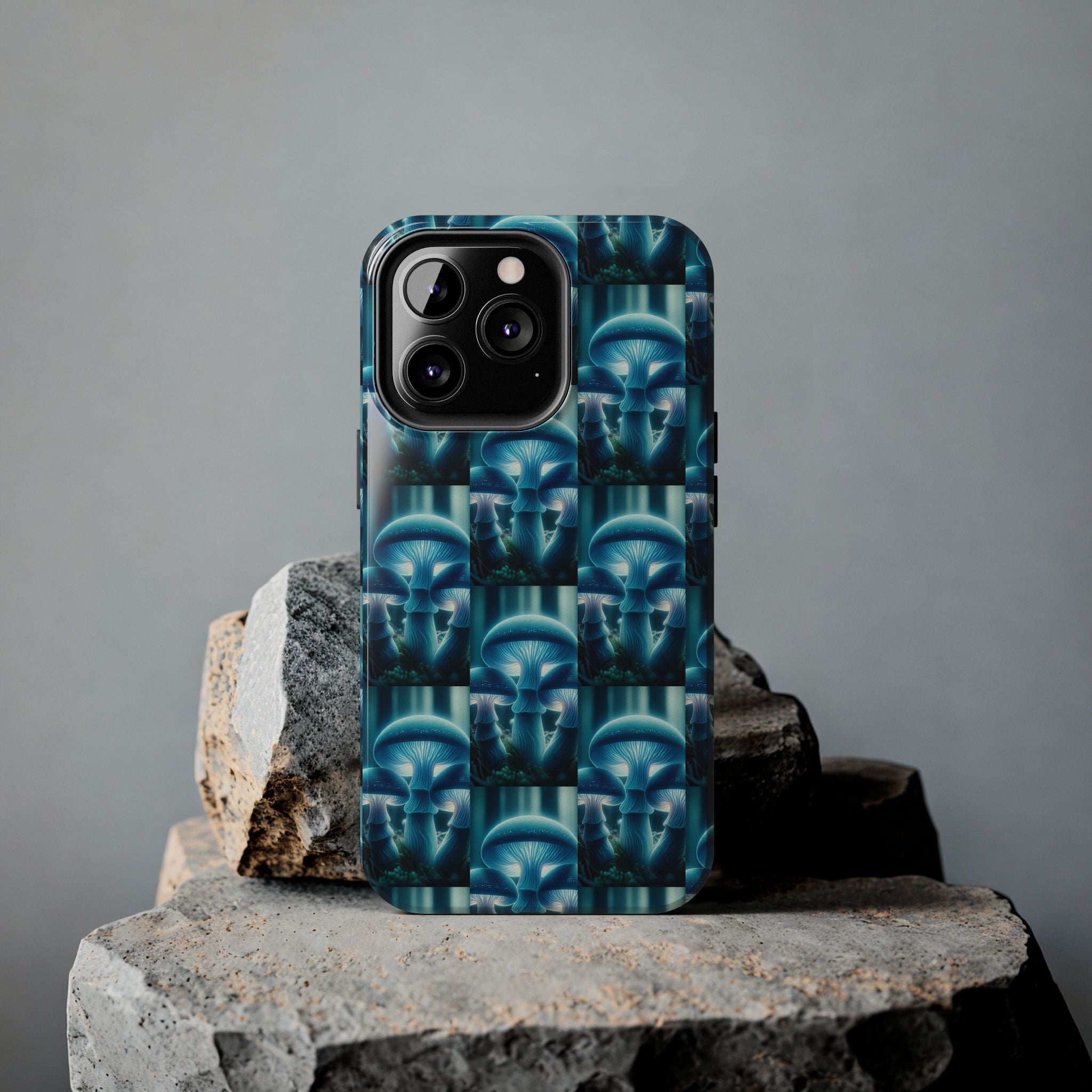 Blue Mushrooms - Tough Phone Case