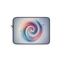 A blue-pink spiral on blue background - Laptop Sleeve