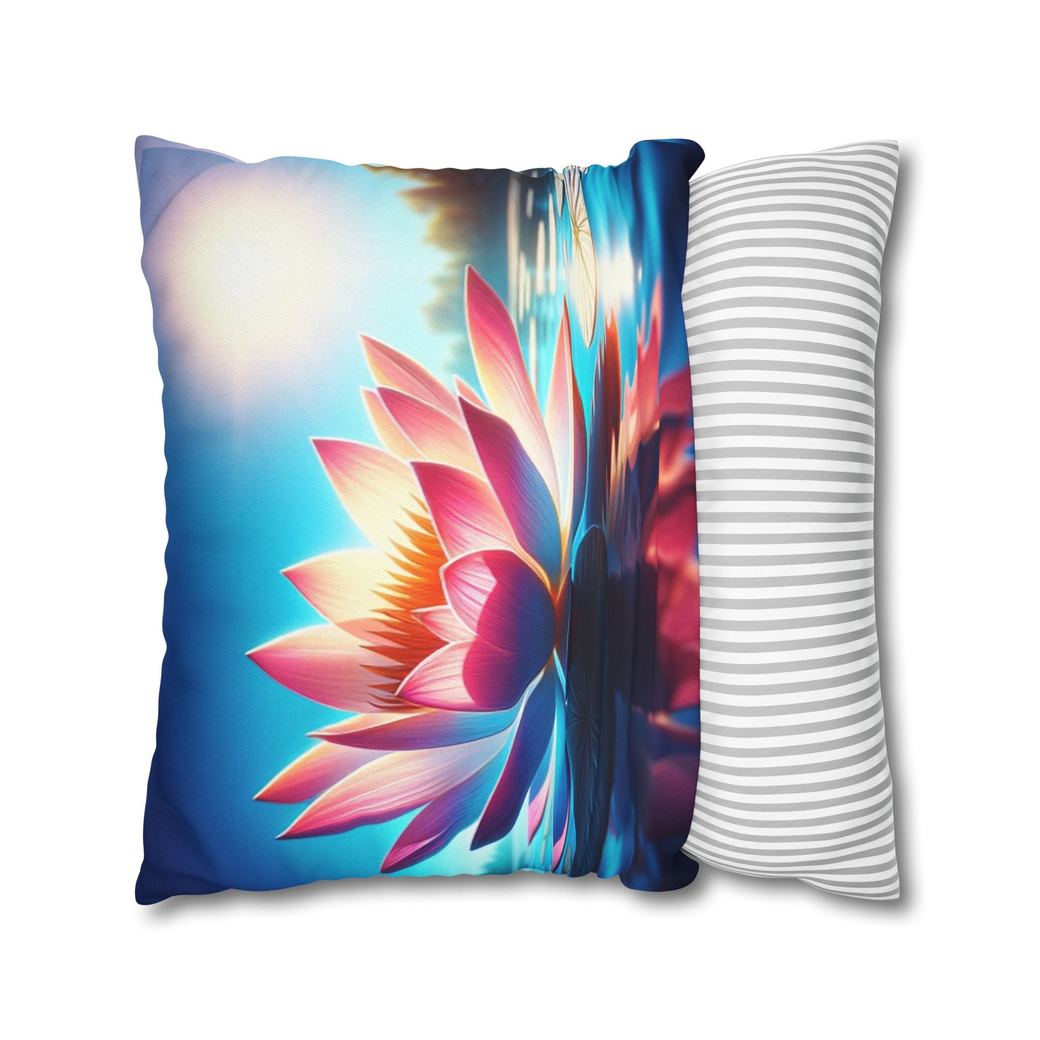 Big lotus flower - Polyester Square Pillowcase