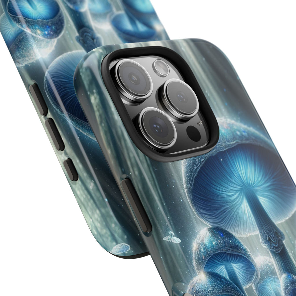 Light blue mushrooms - Tough Phone Case
