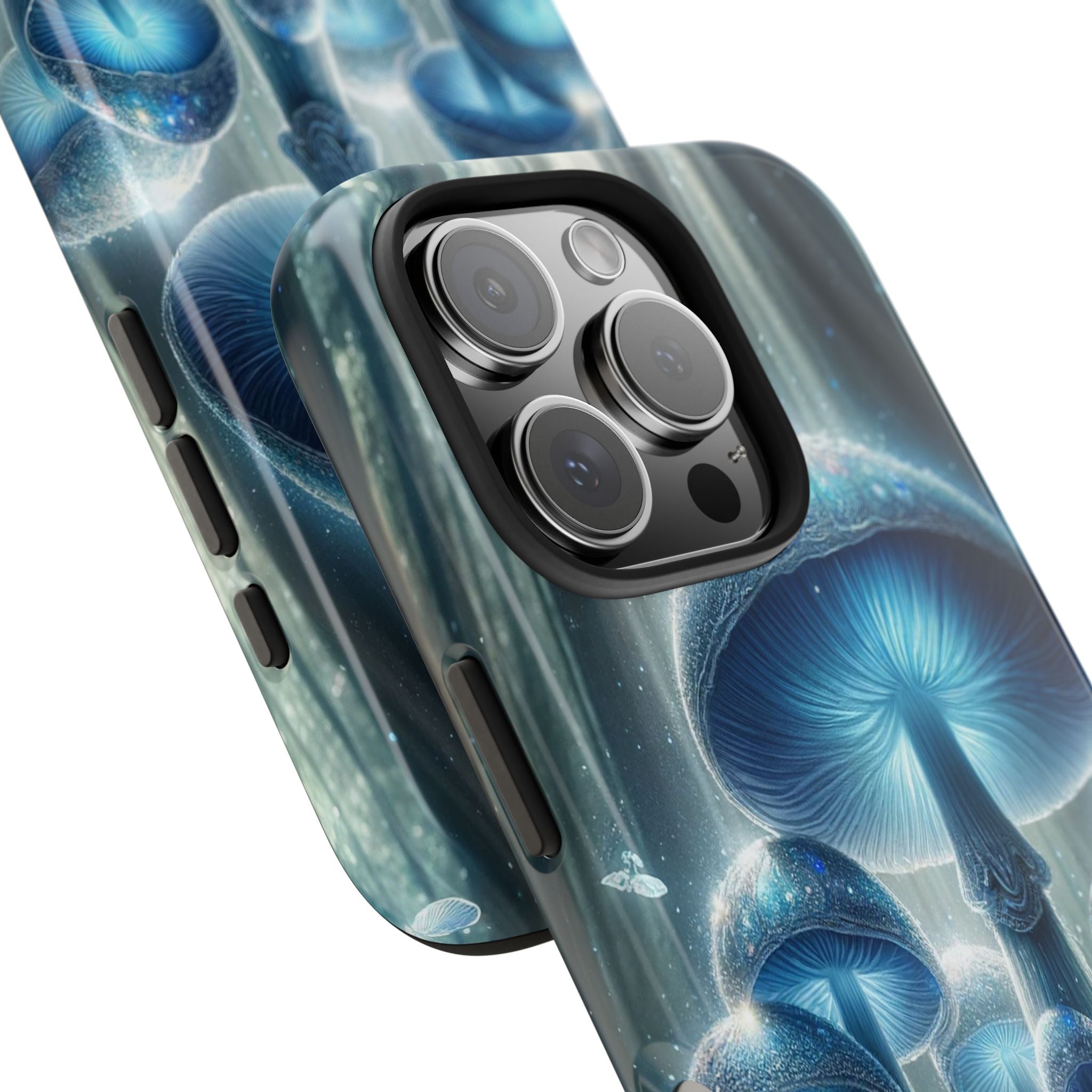 Light blue mushrooms - Tough Phone Case