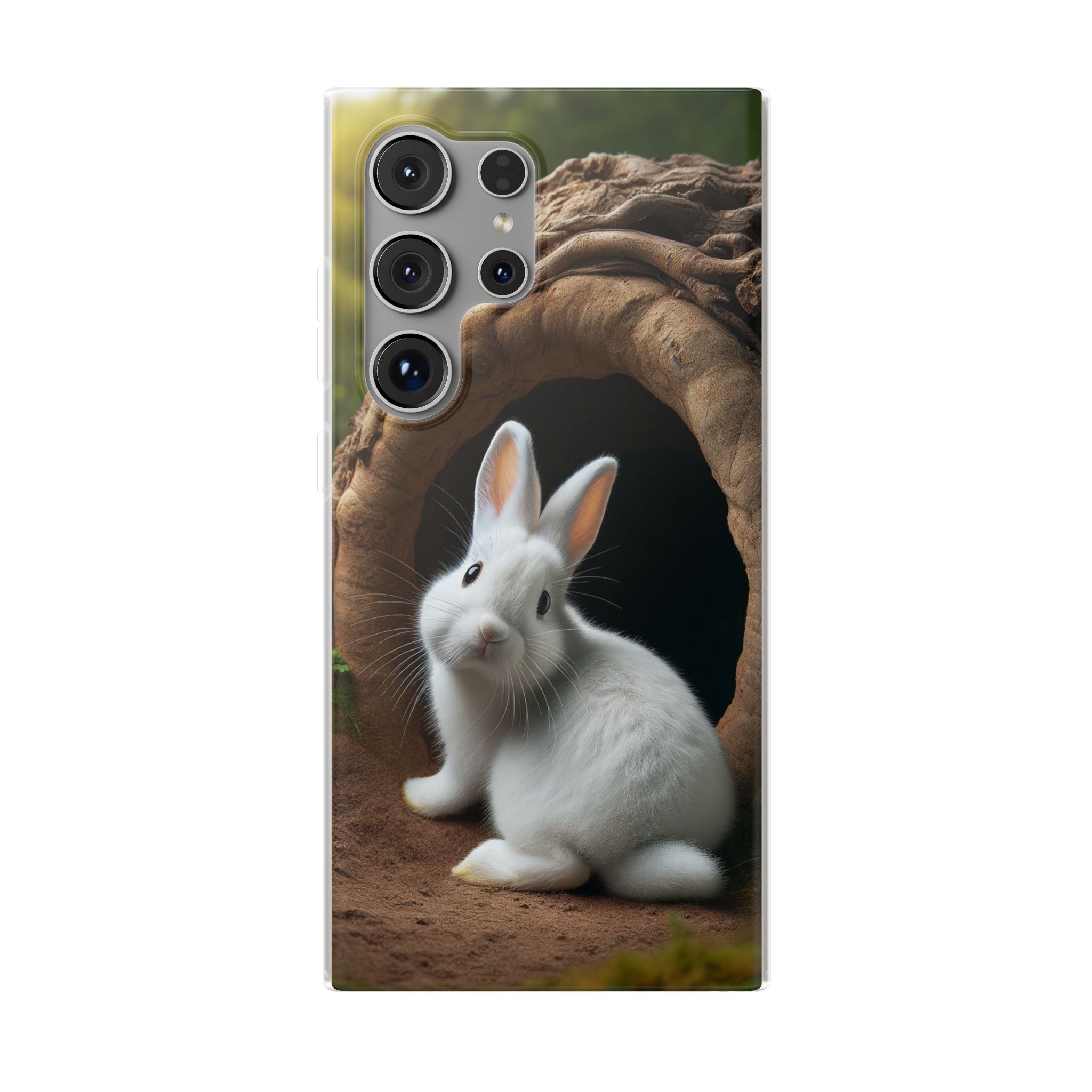 Curious, white rabbit - Flexi Case (Samsung only)